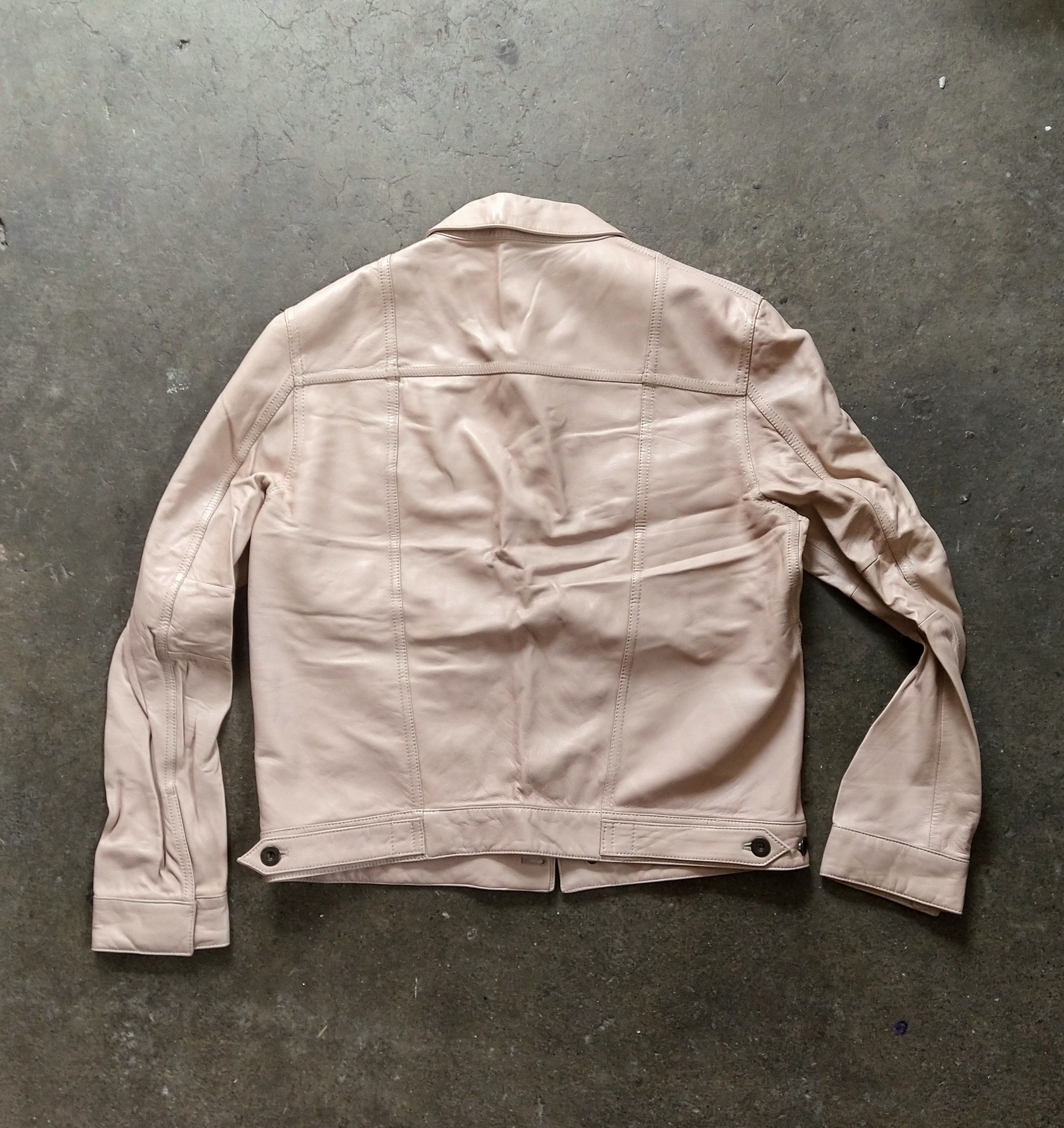 Balenciaga Balenciaga Leather Trucker Jacket Pink Lambskin Size Small Size US S / EU 44-46 / 1 - 11 Thumbnail