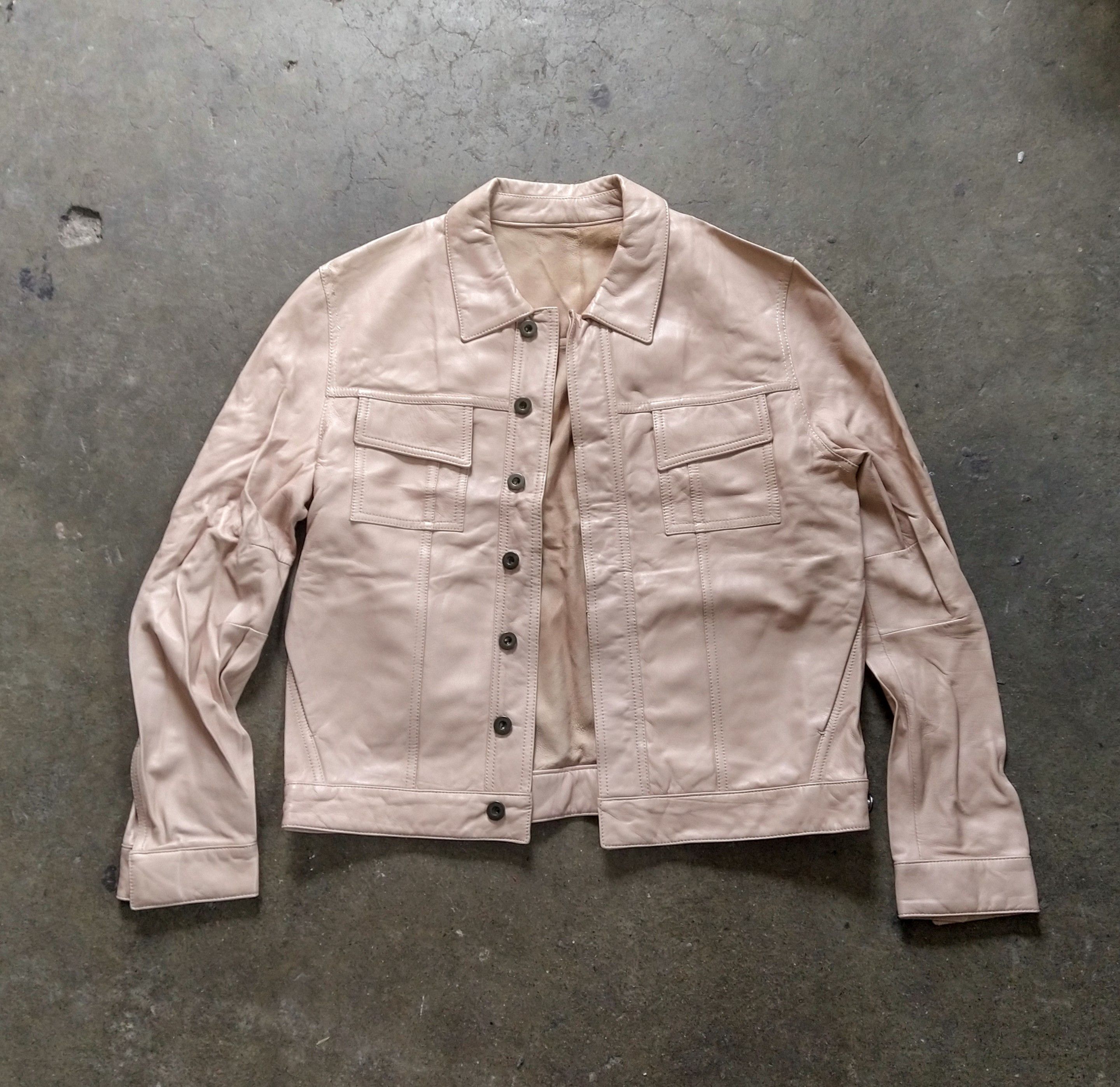 Balenciaga Balenciaga Leather Trucker Jacket Pink Lambskin Size Small Size US S / EU 44-46 / 1 - 1 Thumbnail