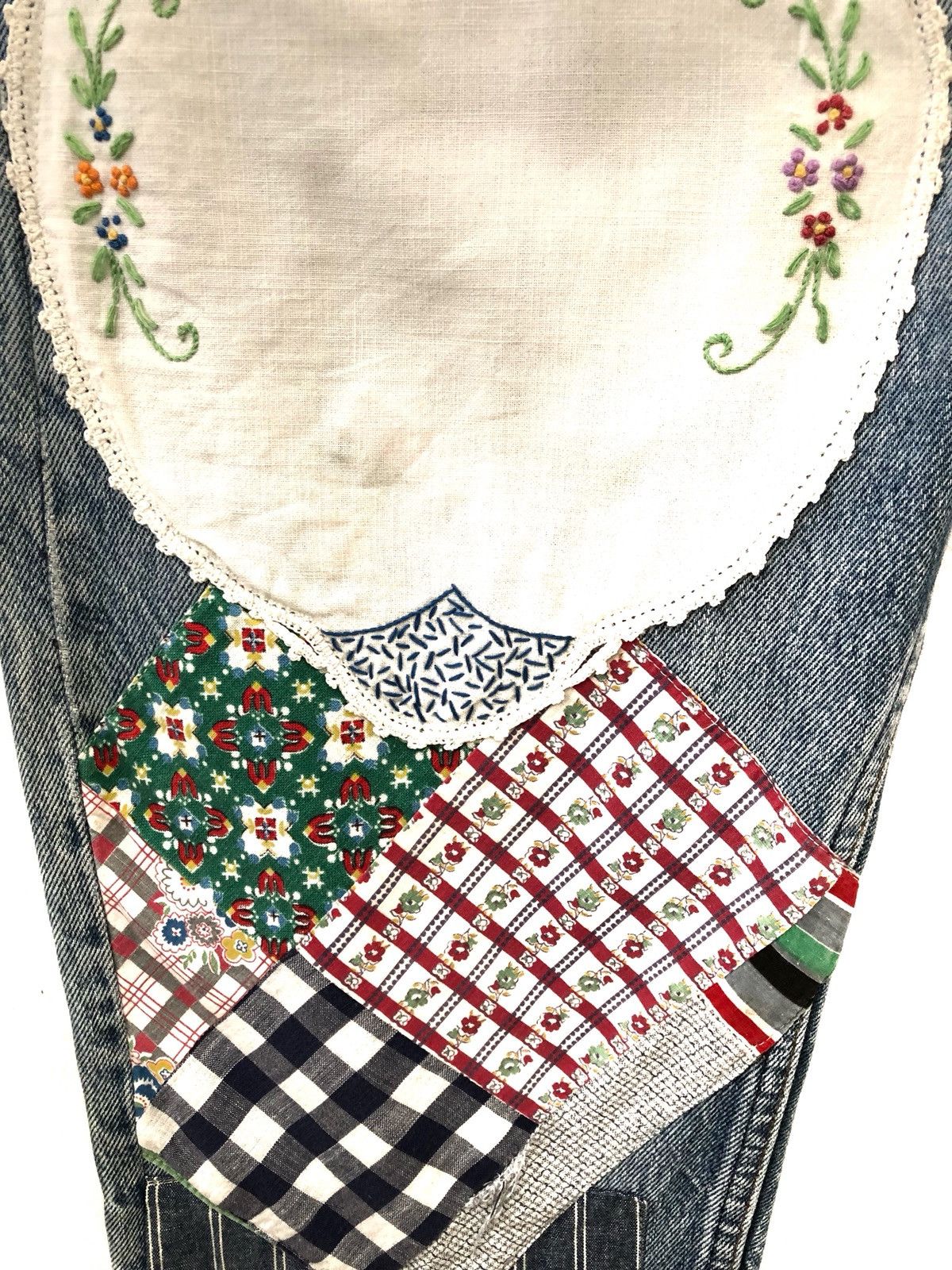 Levi's 80s Melinda Zoller Levi's 501 Patchwork Rips Distress Denim Size US 29 - 11 Thumbnail