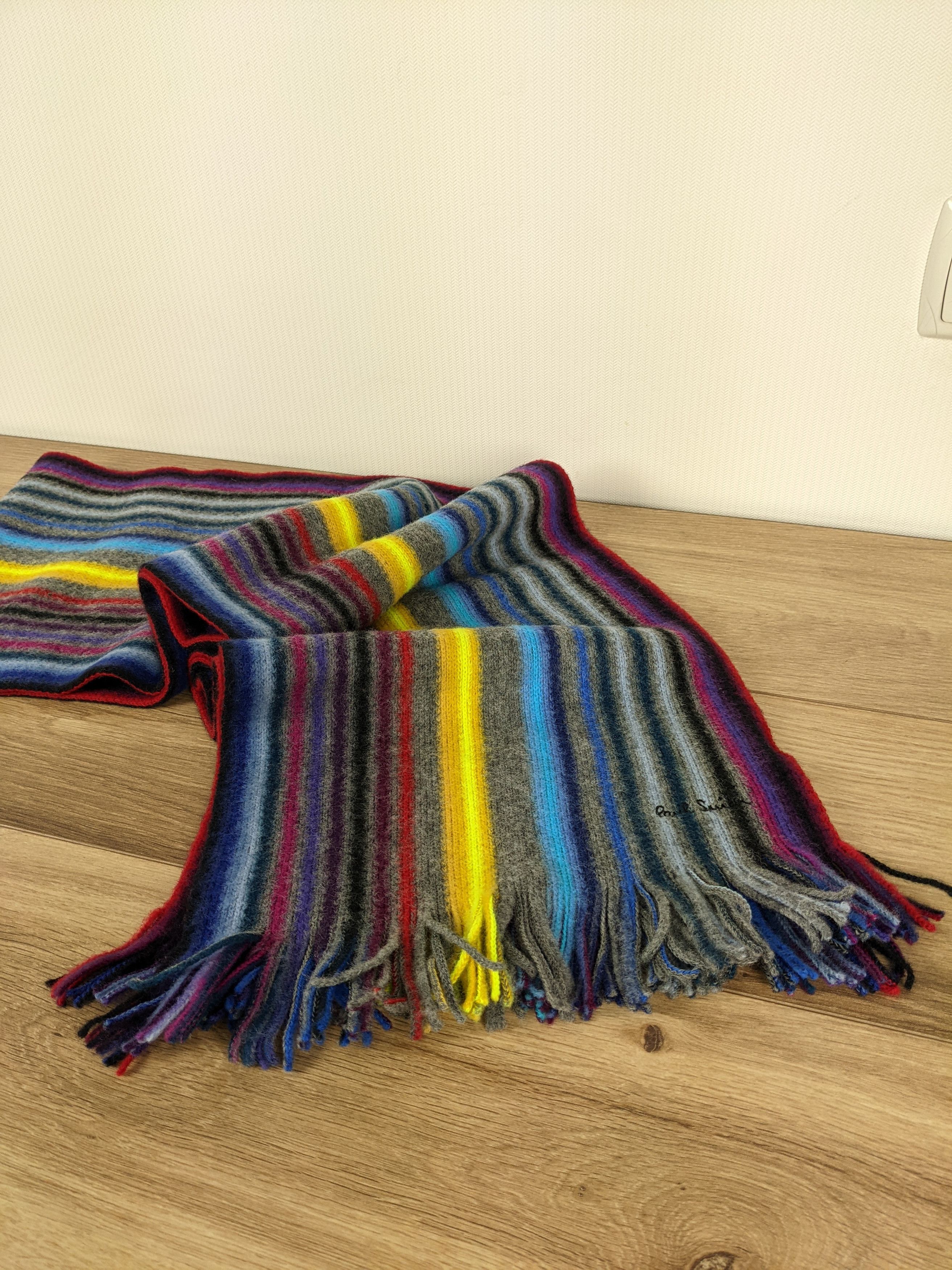 Paul Smith Paul Smith scarf wool multi colour Size ONE SIZE - 5 Thumbnail