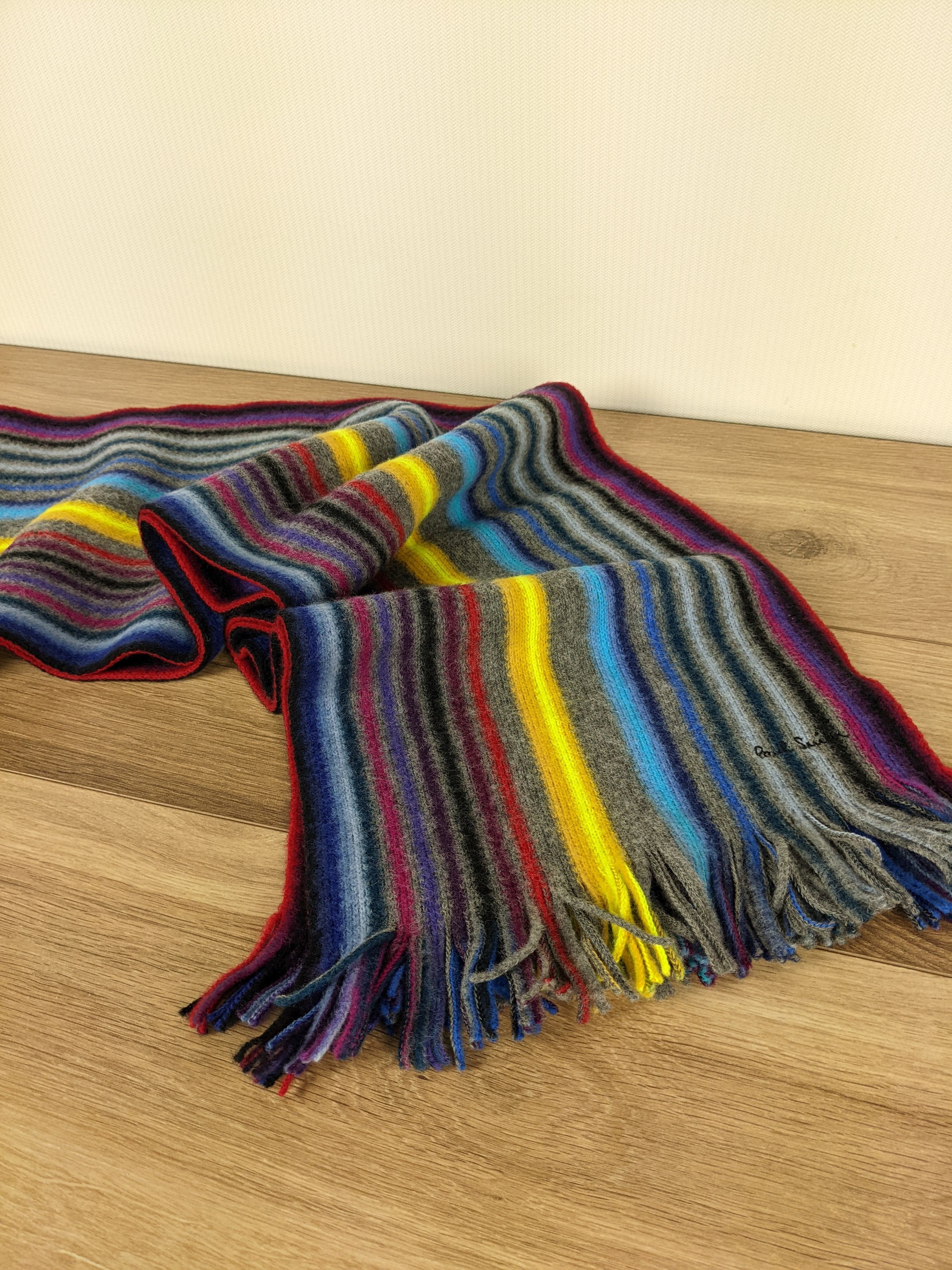 Paul Smith Paul Smith scarf wool multi colour Size ONE SIZE - 6 Thumbnail