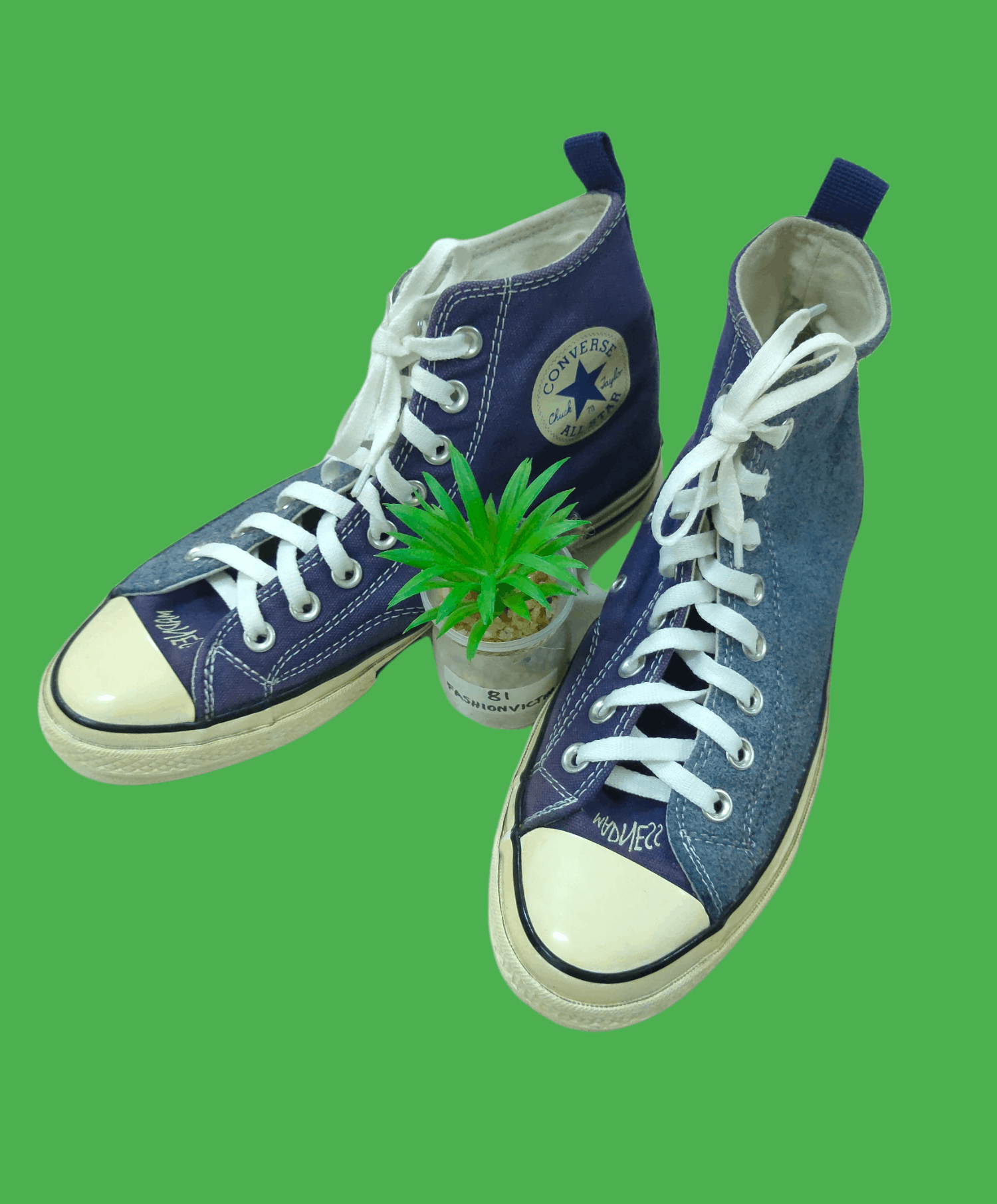 image of Beauty Beast x Converse Madness X Chuck Taylor All Star High Suede Royal Blue Shoes, Women's (Size 