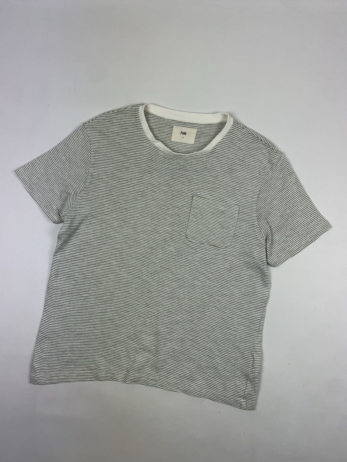 Folk Folk men’s short sleeve striped t shirt size 3 Size US L / EU 52-54 / 3 - 1 Thumbnail
