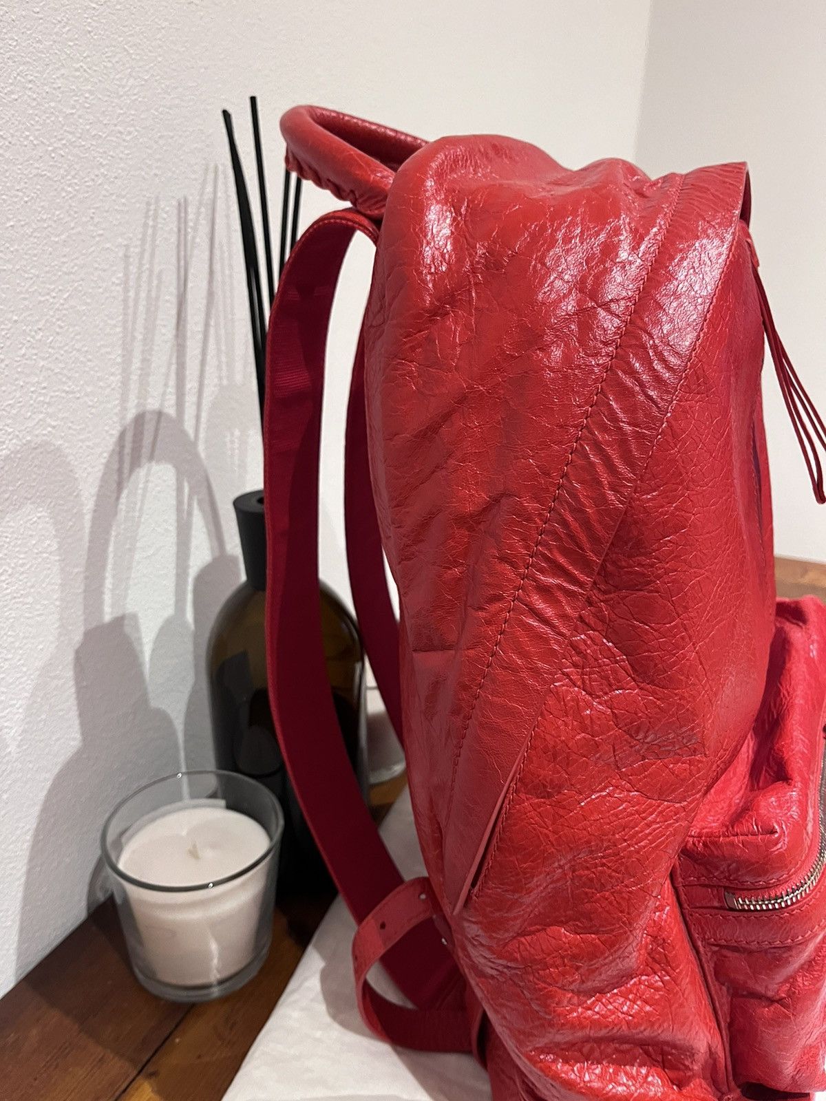 Balenciaga New Balenciaga Arena Red Leather Backpack $2400 Size ONE SIZE - 6 Thumbnail