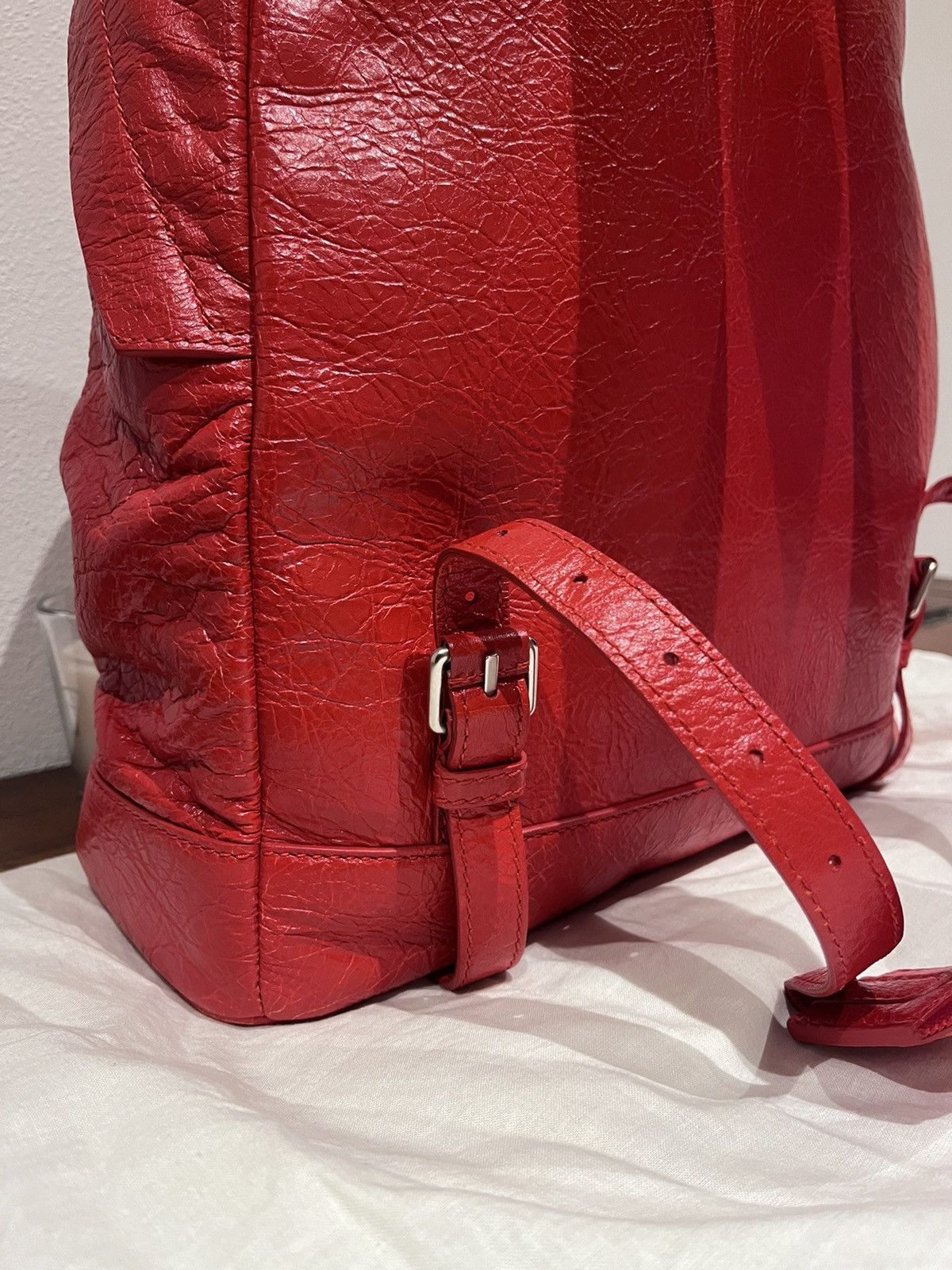 Balenciaga New Balenciaga Arena Red Leather Backpack $2400 Size ONE SIZE - 10 Thumbnail