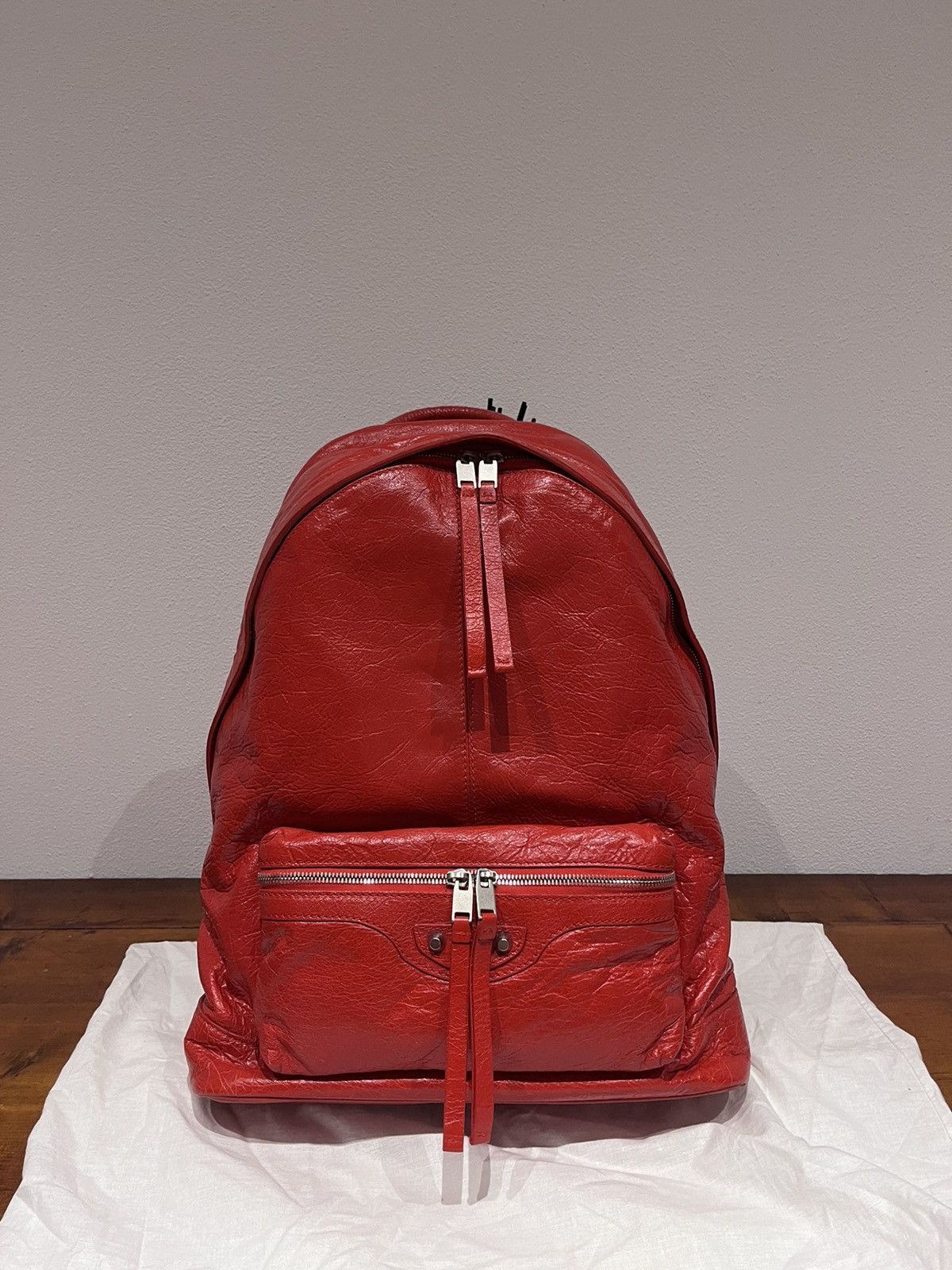 Red balenciaga backpack online