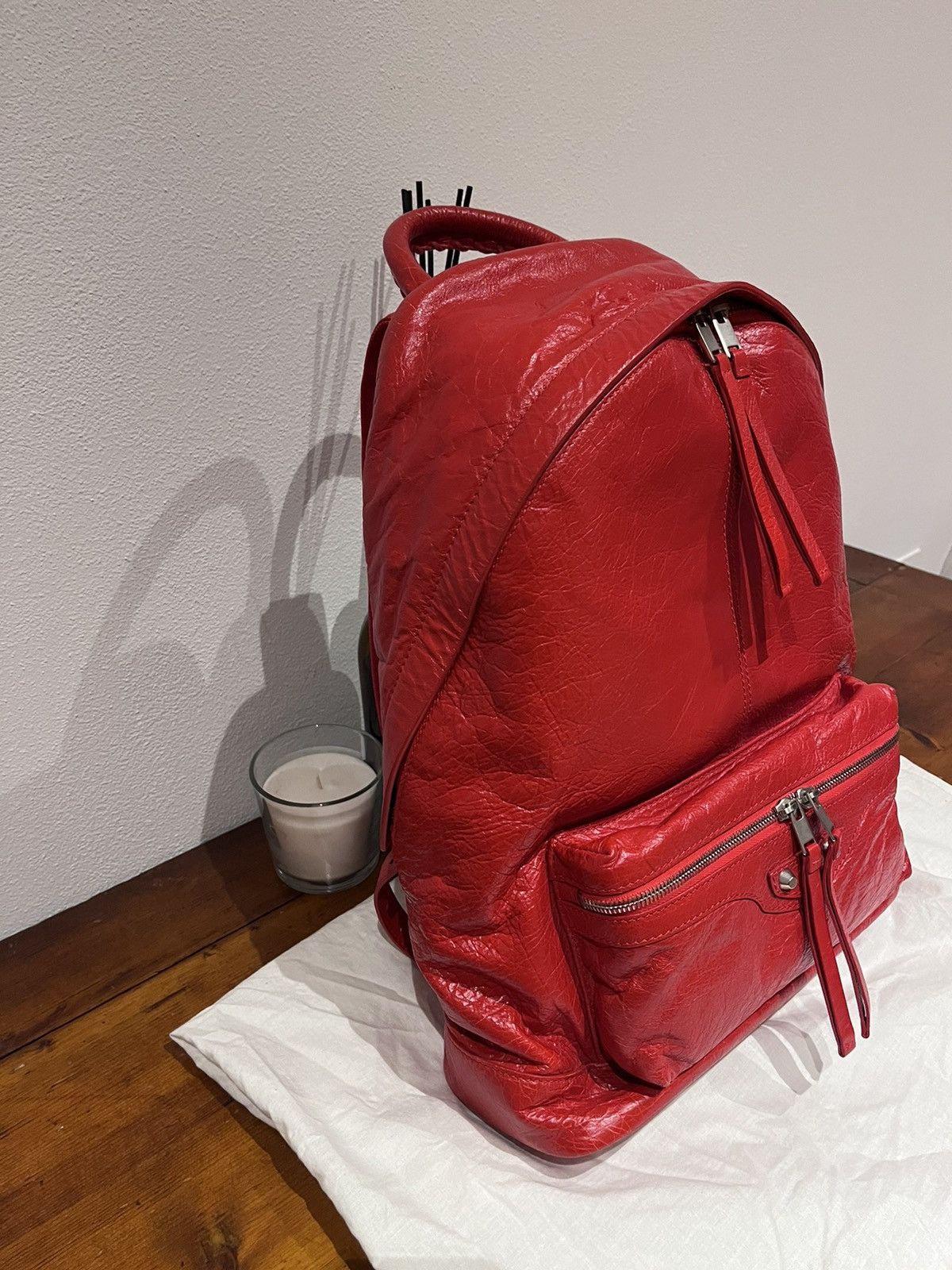 Balenciaga New Balenciaga Arena Red Leather Backpack $2400 Size ONE SIZE - 5 Thumbnail