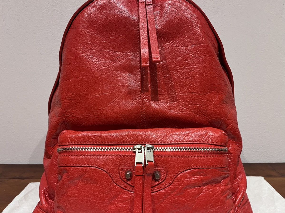 Balenciaga New Balenciaga Arena Red Leather Backpack $2400 Size ONE SIZE - 3 Thumbnail