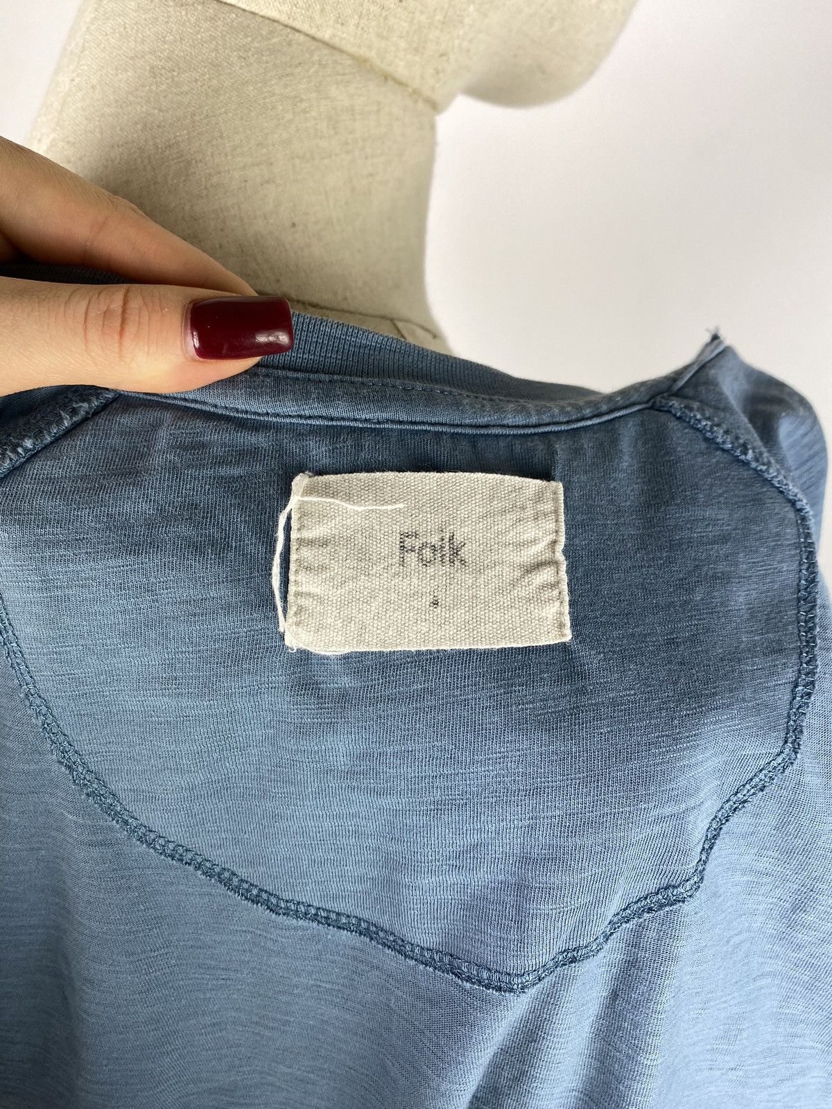 Folk Folk men’s short sleeve cotton t shirt size 4 Blue Size US L / EU 52-54 / 3 - 10 Thumbnail