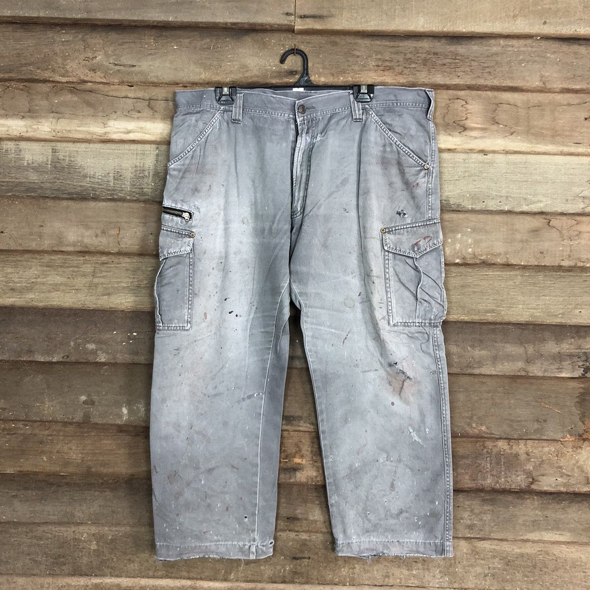image of Faded Glory Japan Grey Multipocket Tactical Cargo Pants C992, Men's (Size 36)