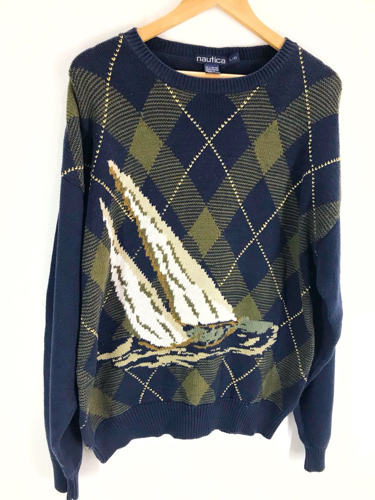 Nautica Vintage NAUTICA Cup Scotland mcmxci Knit Sweater Size US L / EU 52-54 / 3 - 3 Thumbnail