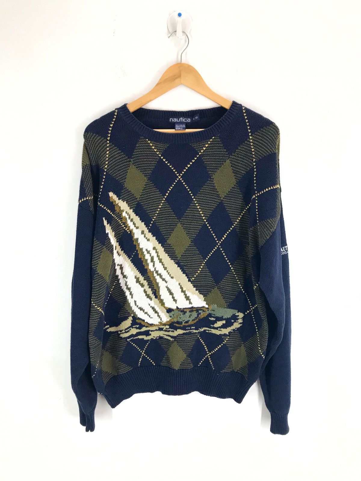 Nautica Vintage NAUTICA Cup Scotland mcmxci Knit Sweater Size US L / EU 52-54 / 3 - 1 Thumbnail