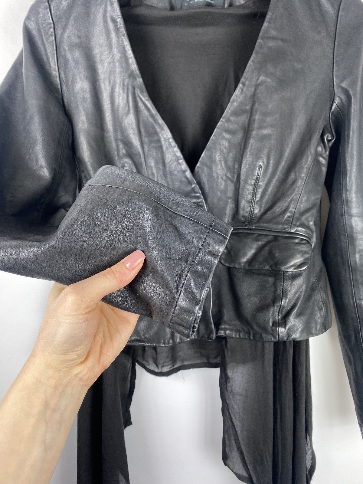 Allsaints Allsaints women’s Ashlar leather jacket size 12 black Size M / US 6-8 / IT 42-44 - 4 Thumbnail