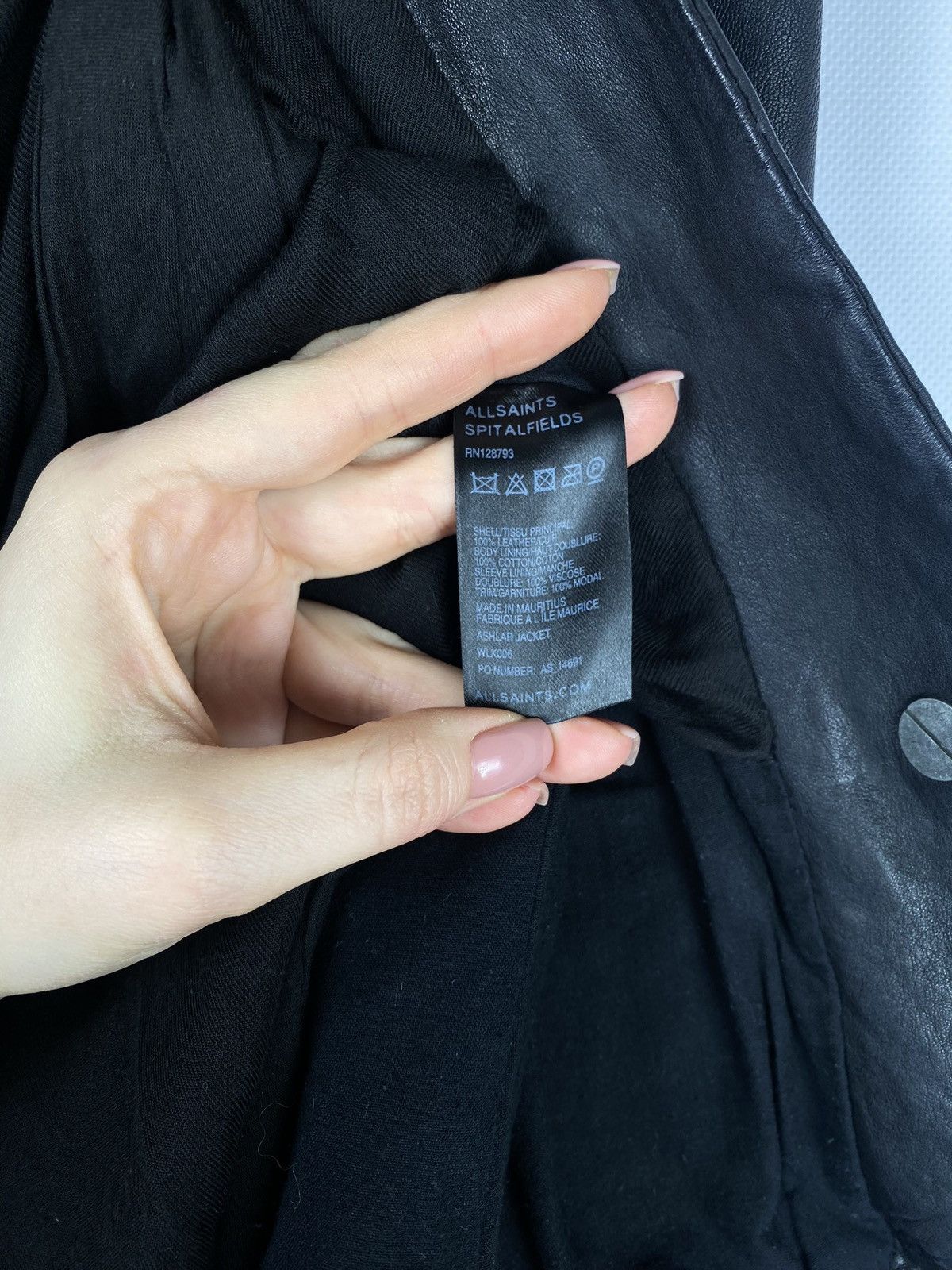 Allsaints Allsaints women’s Ashlar leather jacket size 12 black Size M / US 6-8 / IT 42-44 - 14 Thumbnail
