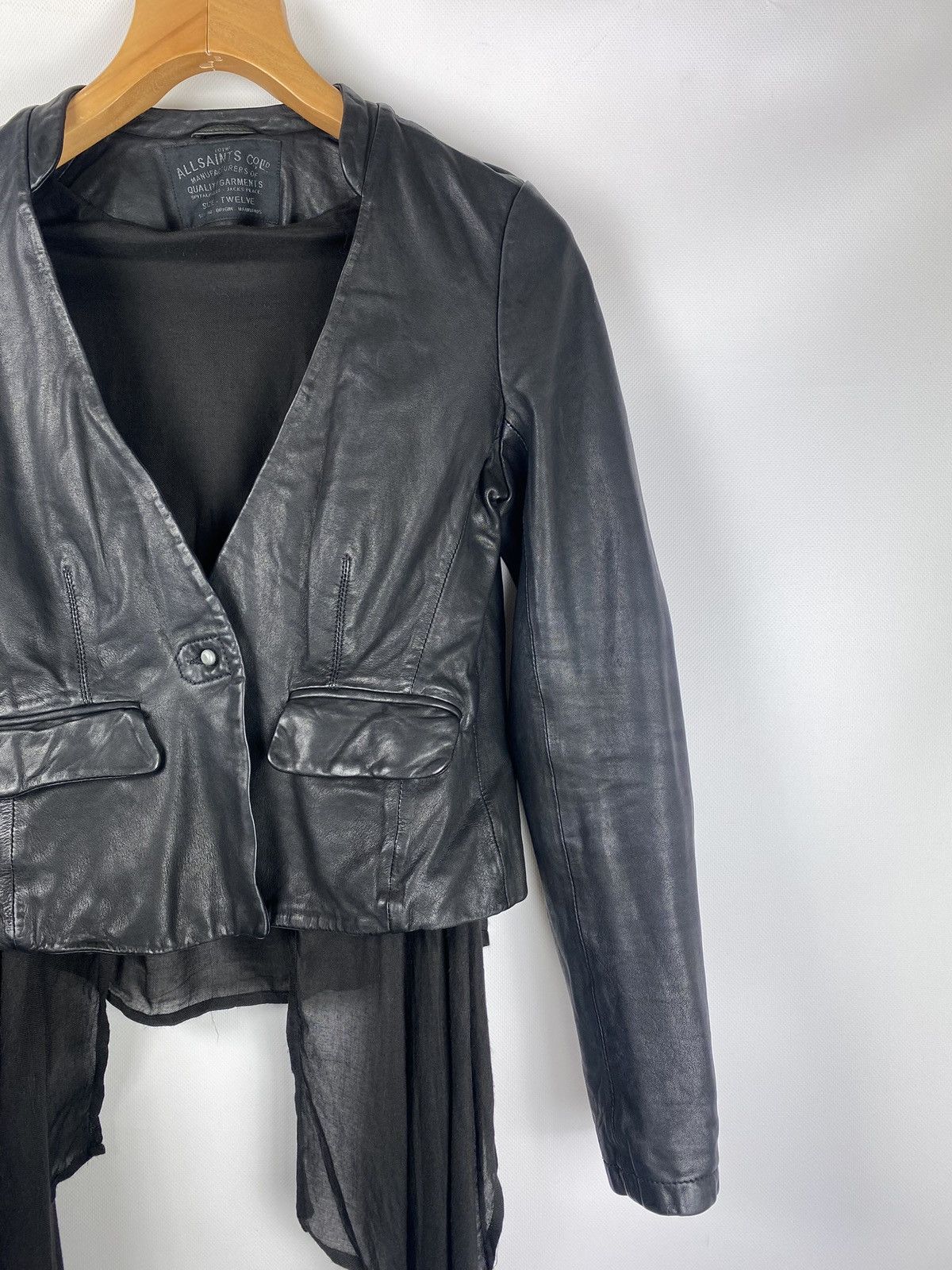 Allsaints Allsaints women’s Ashlar leather jacket size 12 black Size M / US 6-8 / IT 42-44 - 3 Thumbnail