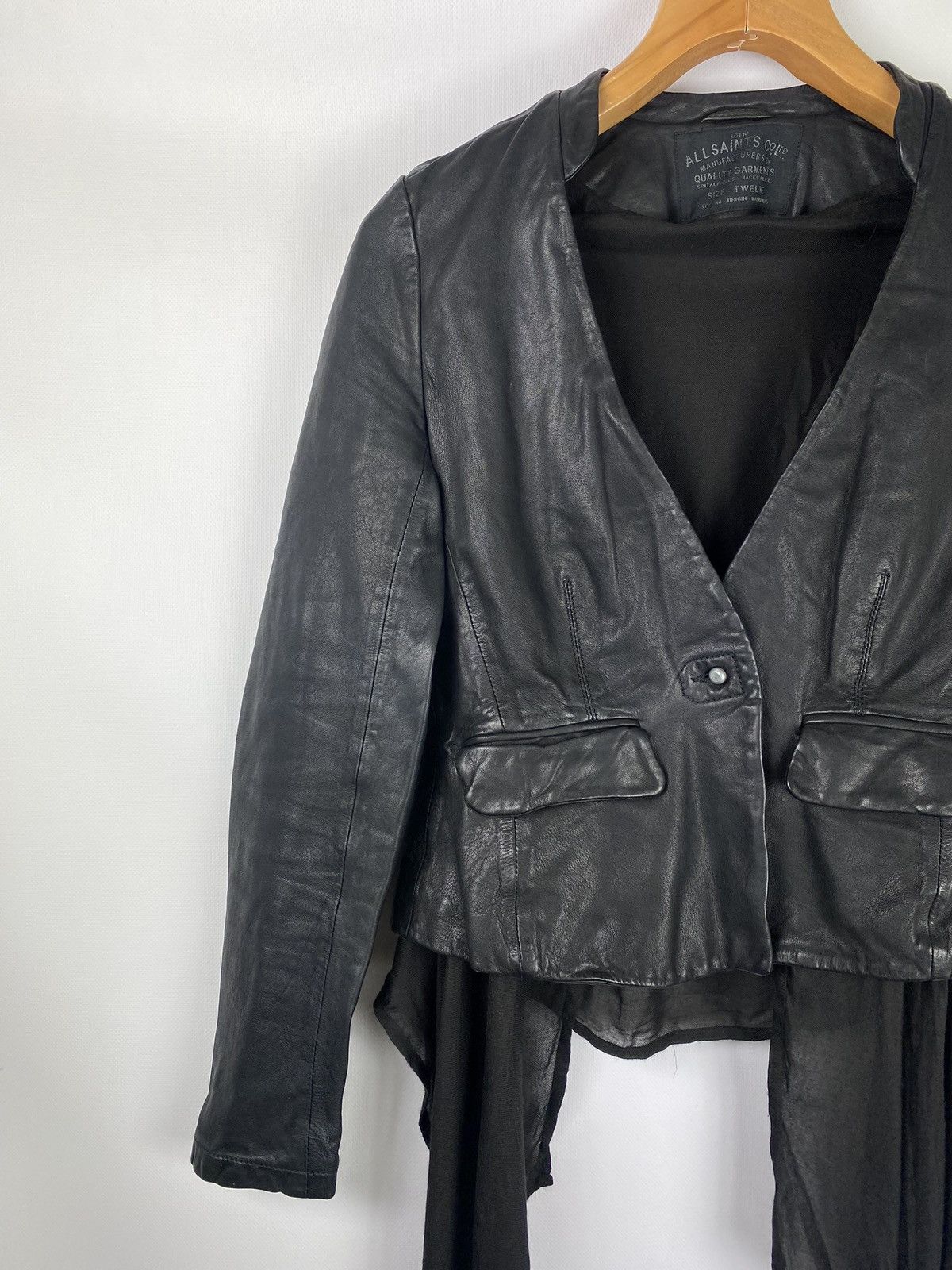 Allsaints Allsaints women’s Ashlar leather jacket size 12 black Size M / US 6-8 / IT 42-44 - 2 Thumbnail