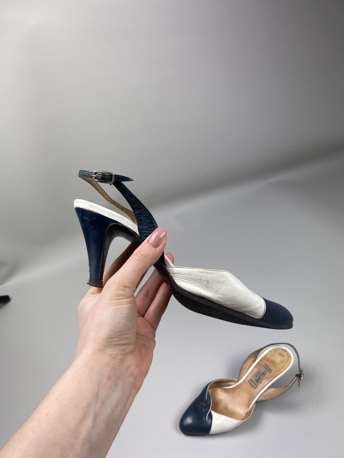 Celine × Vintage Celine vintage 80s 70s women’s heels shoes size 6 Size US 6 / IT 36 - 7 Thumbnail