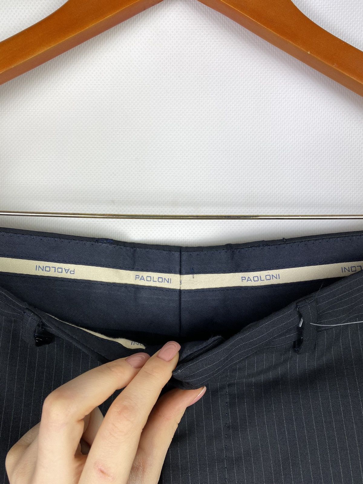 Paoloni Paoloni men’s striped wool suit blazer pants size 48 M Size 38R - 18 Thumbnail