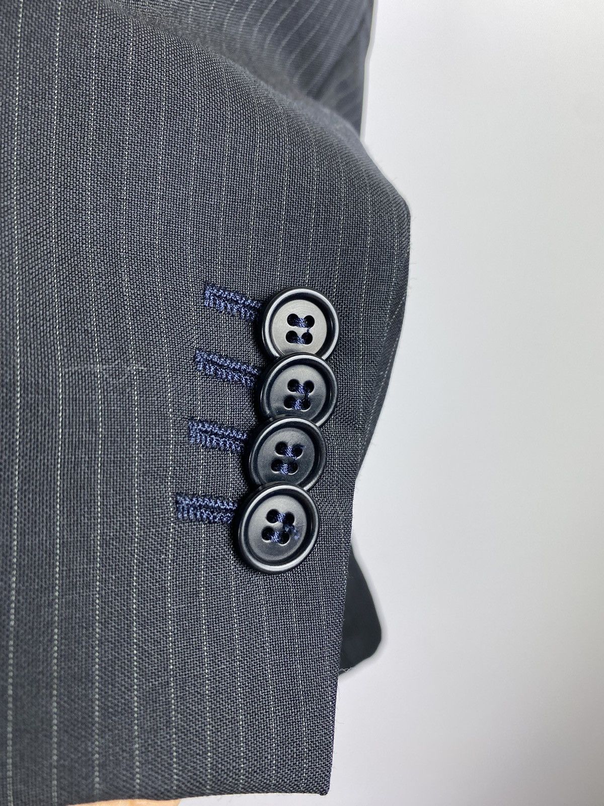 Paoloni Paoloni men’s striped wool suit blazer pants size 48 M Size 38R - 10 Thumbnail
