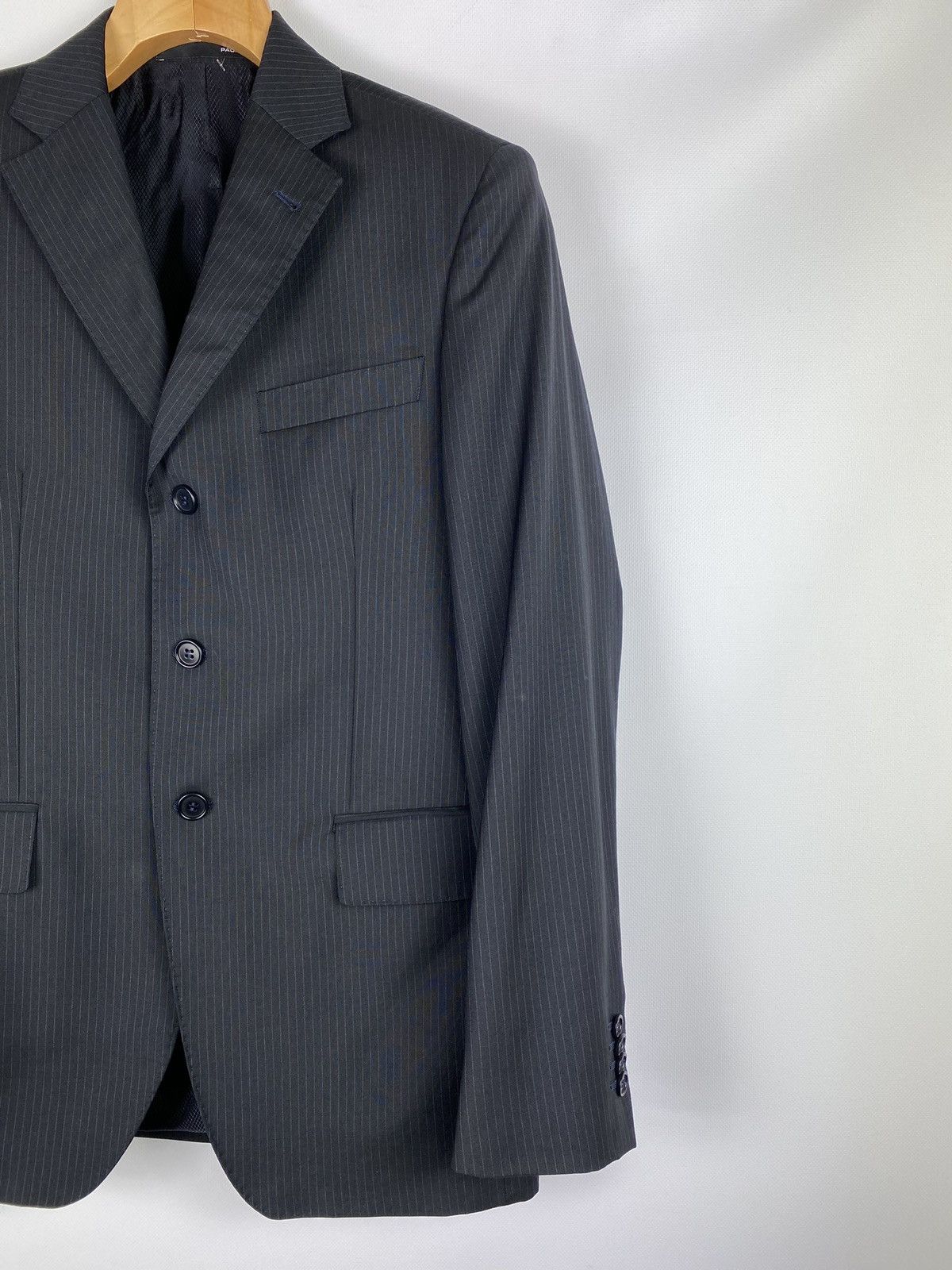 Paoloni Paoloni men’s striped wool suit blazer pants size 48 M Size 38R - 5 Thumbnail