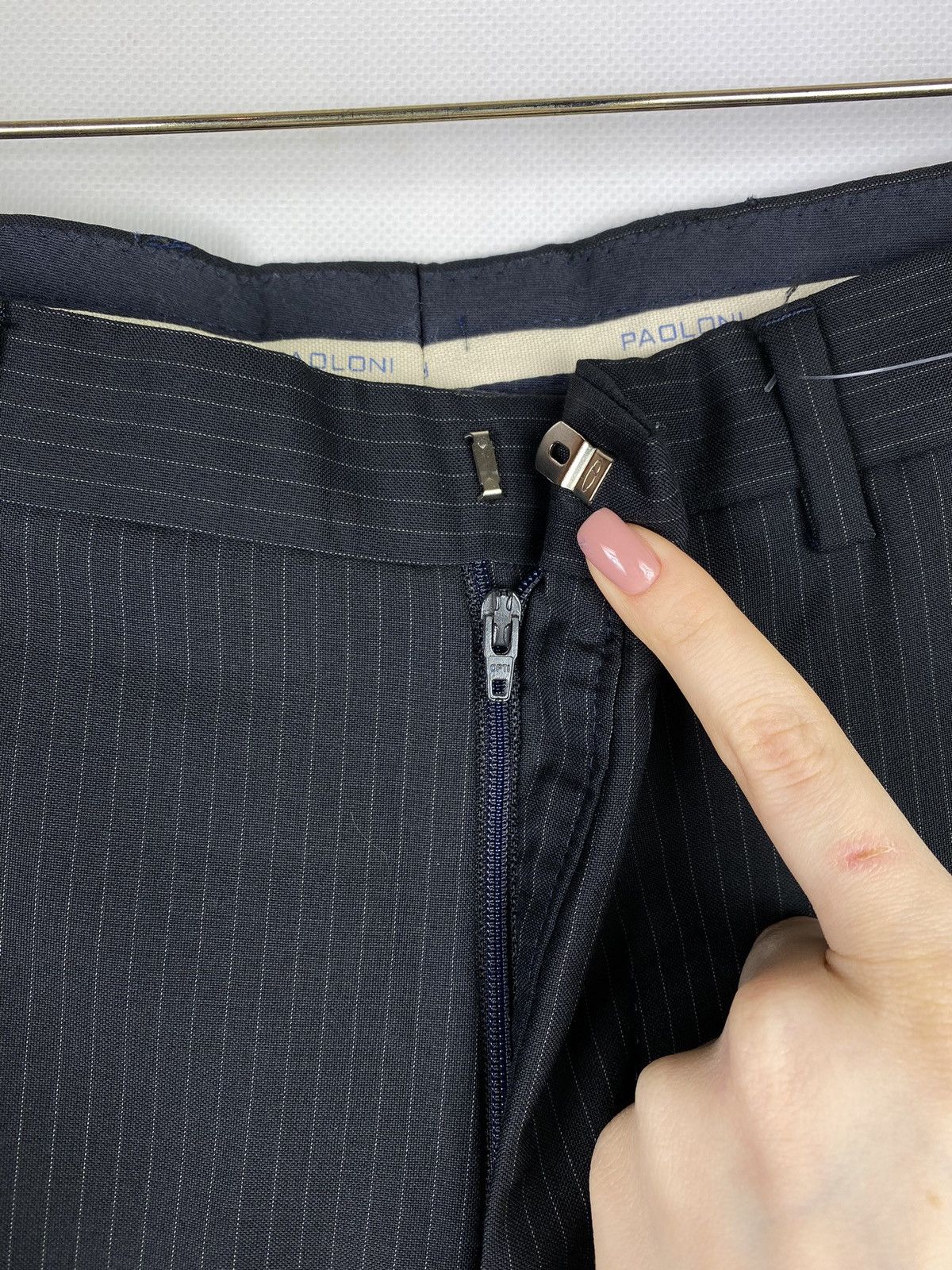 Paoloni Paoloni men’s striped wool suit blazer pants size 48 M Size 38R - 17 Thumbnail