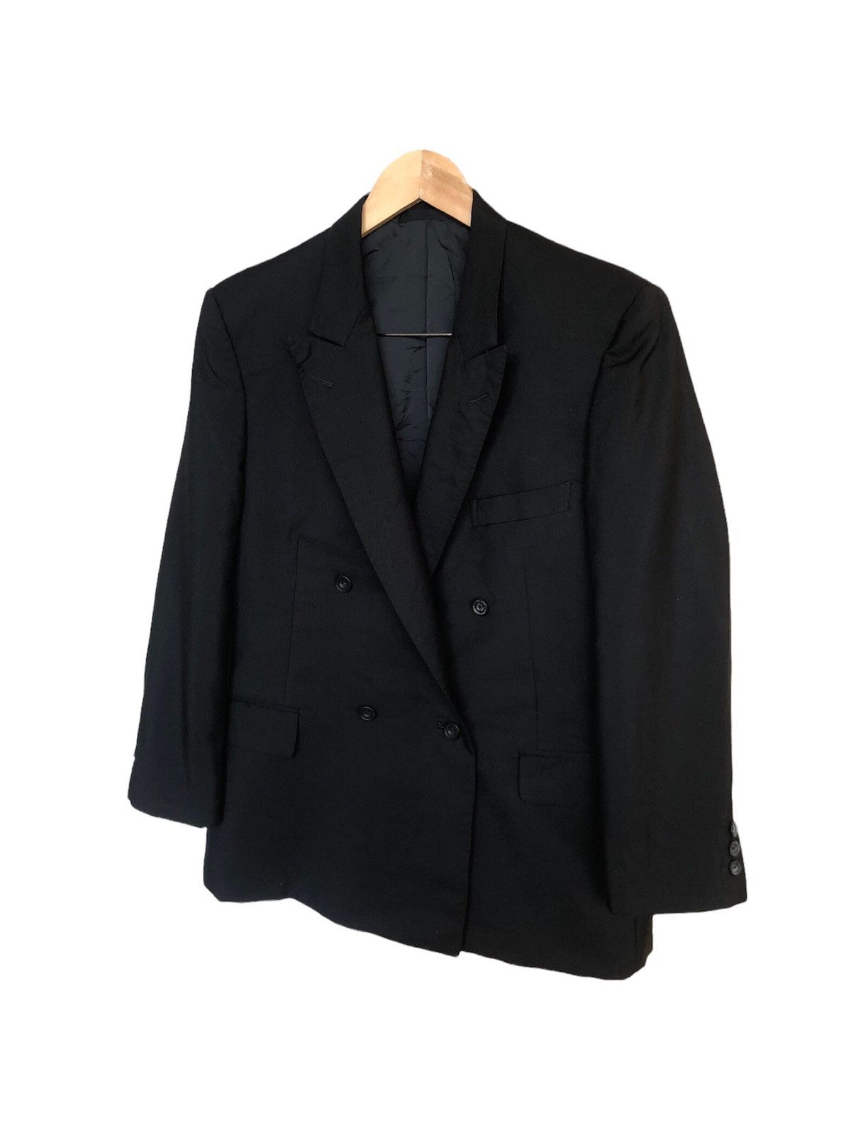 image of Christian Dior Monsieur Double Breasted Blazer Black, Men's (Size Large)