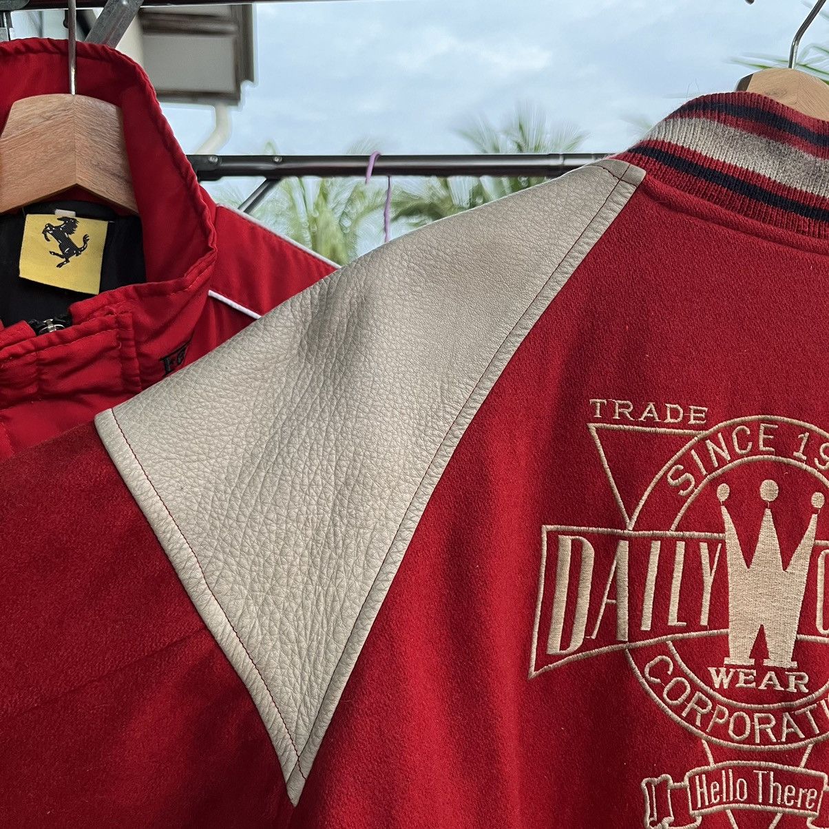Japanese Brand Vtg 80s/90s Wool Daily Wear Leather Shoulder Bomber Jacket Size US M / EU 48-50 / 2 - 15 Thumbnail