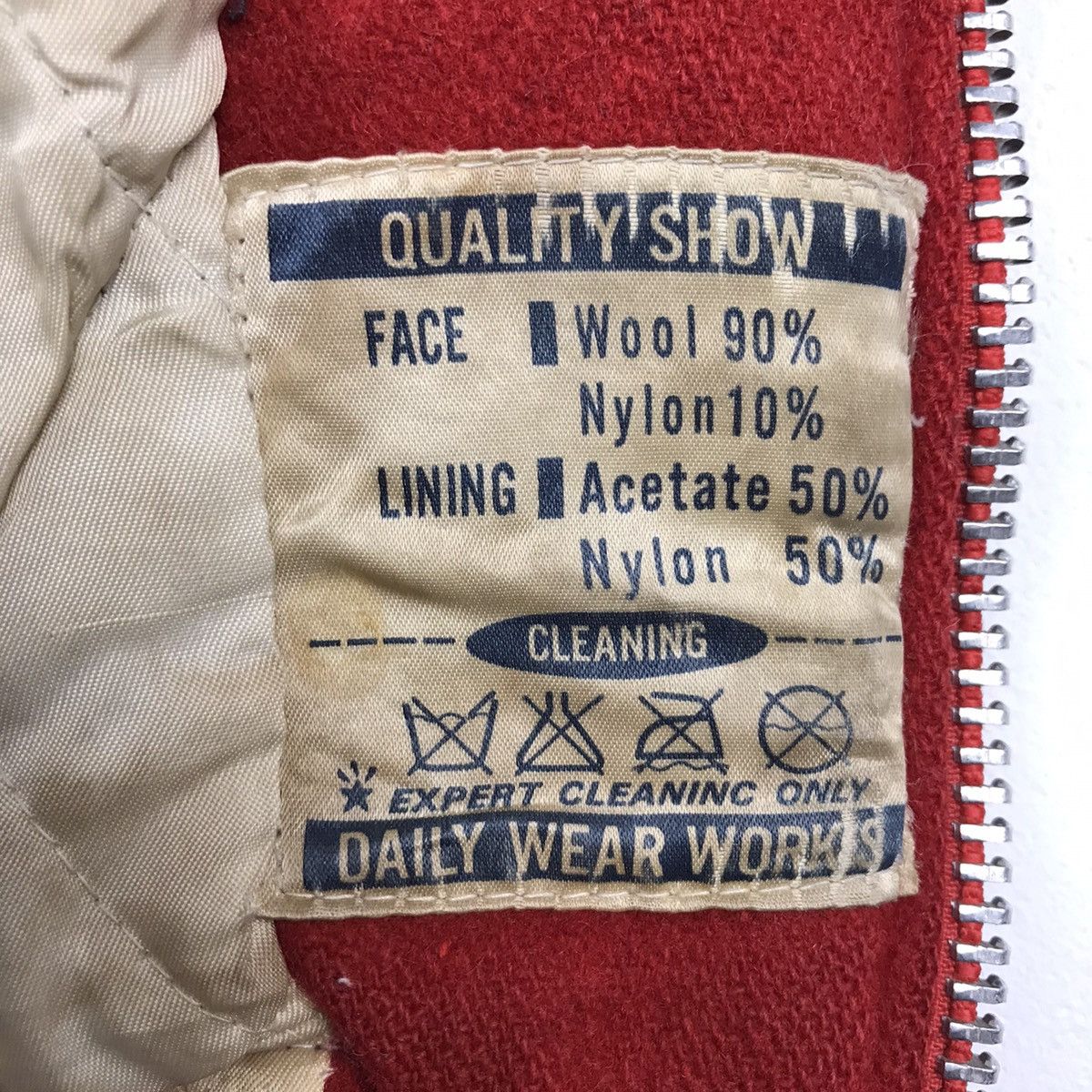 Japanese Brand Vtg 80s/90s Wool Daily Wear Leather Shoulder Bomber Jacket Size US M / EU 48-50 / 2 - 8 Thumbnail