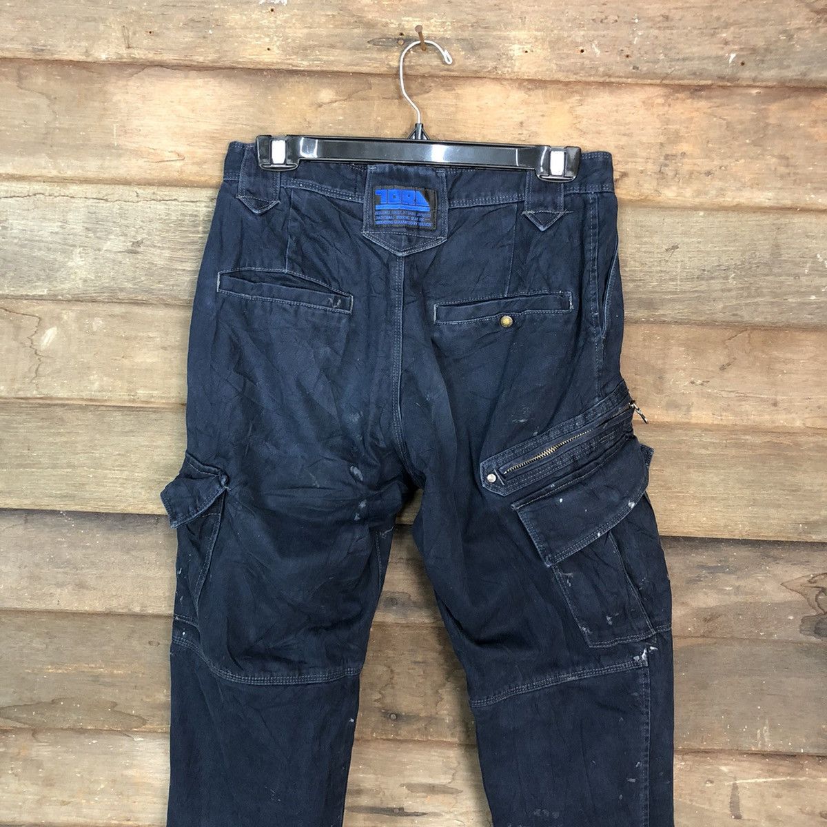 Japanese Brand × StraightFaded Tora Dark Blue Multipocket thrashed Cargo Pants #c965 Size US 28 / EU 44 - 10 Thumbnail