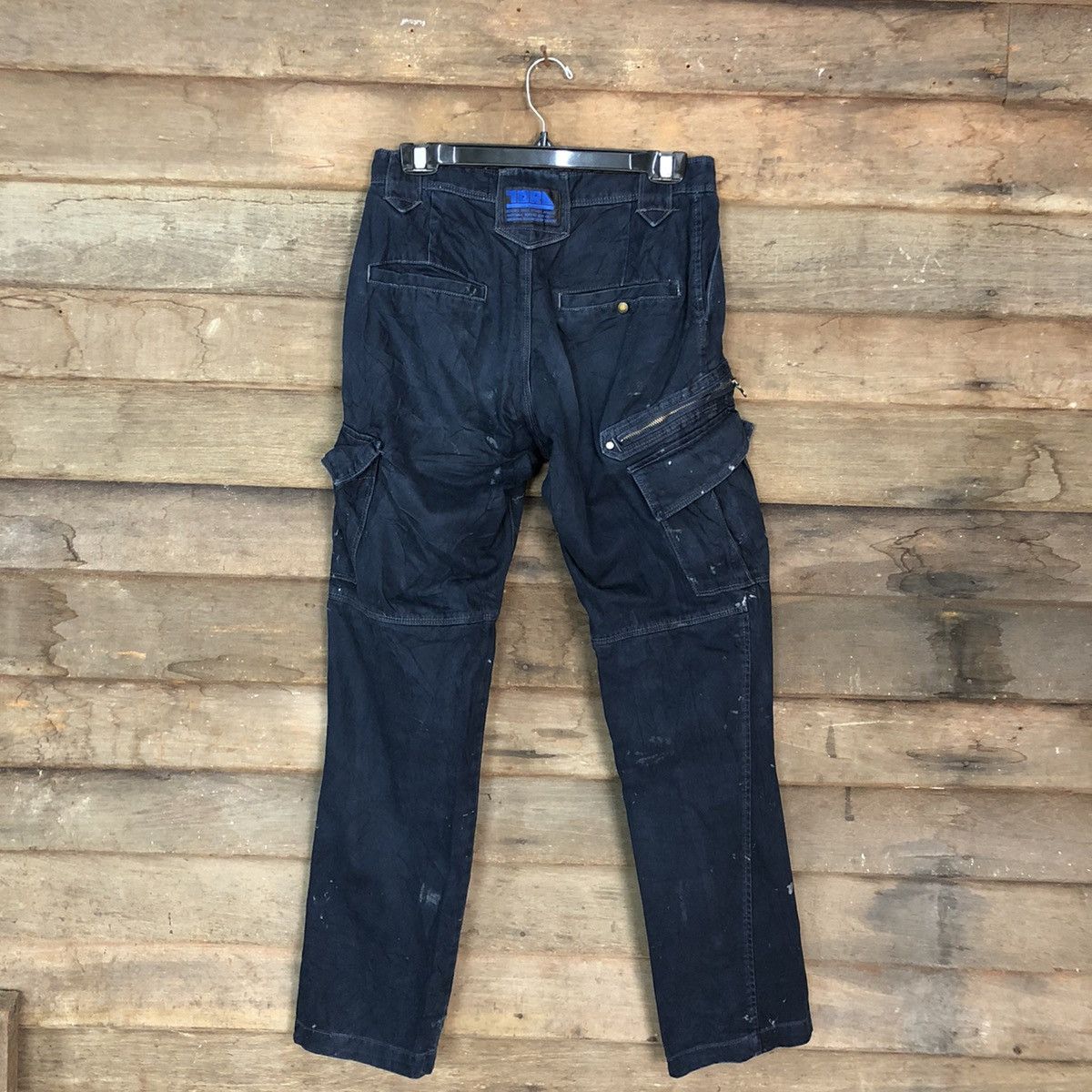 Japanese Brand × StraightFaded Tora Dark Blue Multipocket thrashed Cargo Pants #c965 Size US 28 / EU 44 - 9 Thumbnail