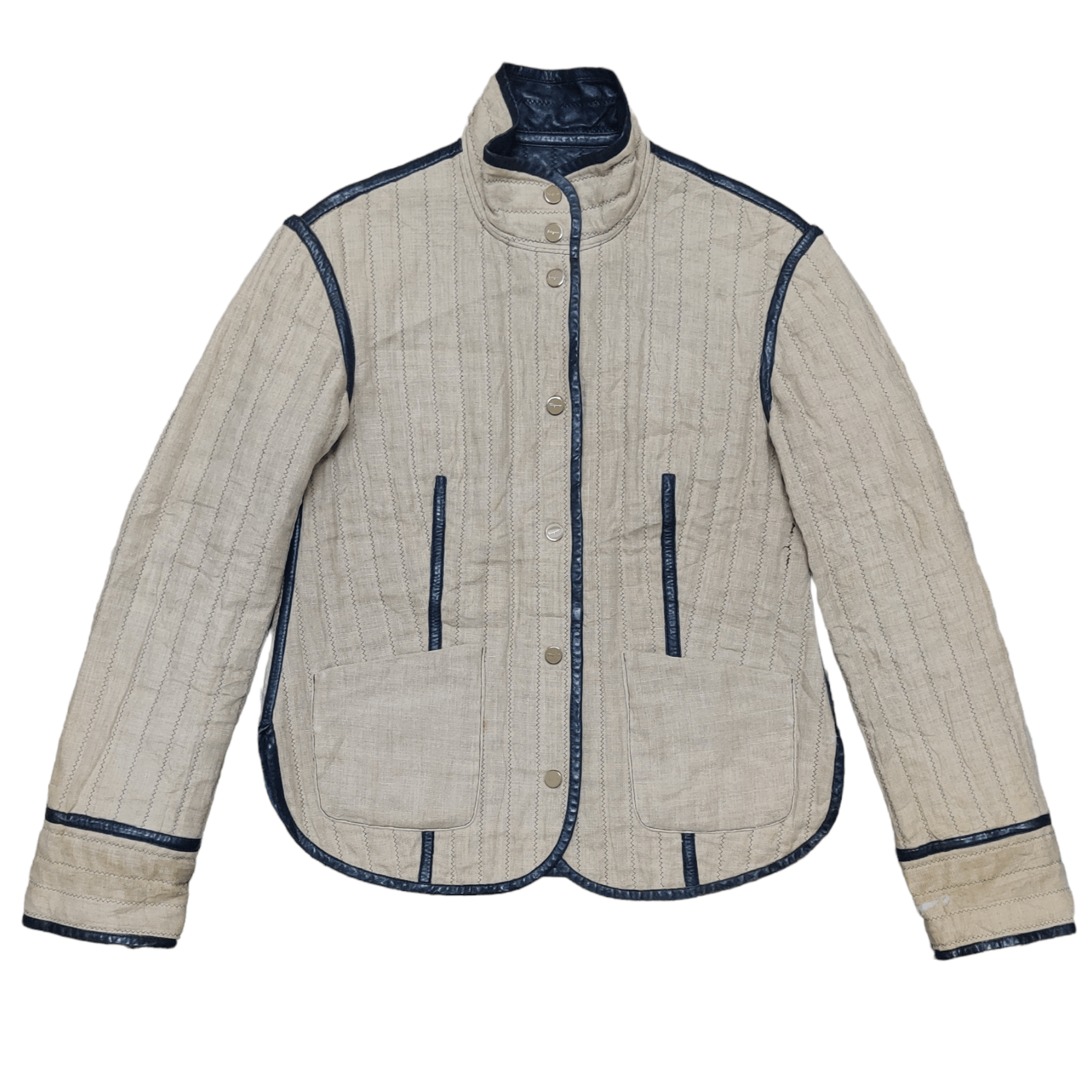 Salvatore Ferragamo Vintage Salvatore Ferragamo Leather Reversible Jacket Size US S / EU 44-46 / 1 - 9 Thumbnail