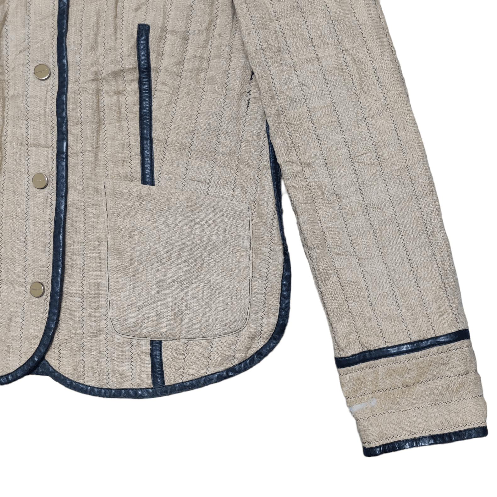 Salvatore Ferragamo Vintage Salvatore Ferragamo Leather Reversible Jacket Size US S / EU 44-46 / 1 - 12 Thumbnail