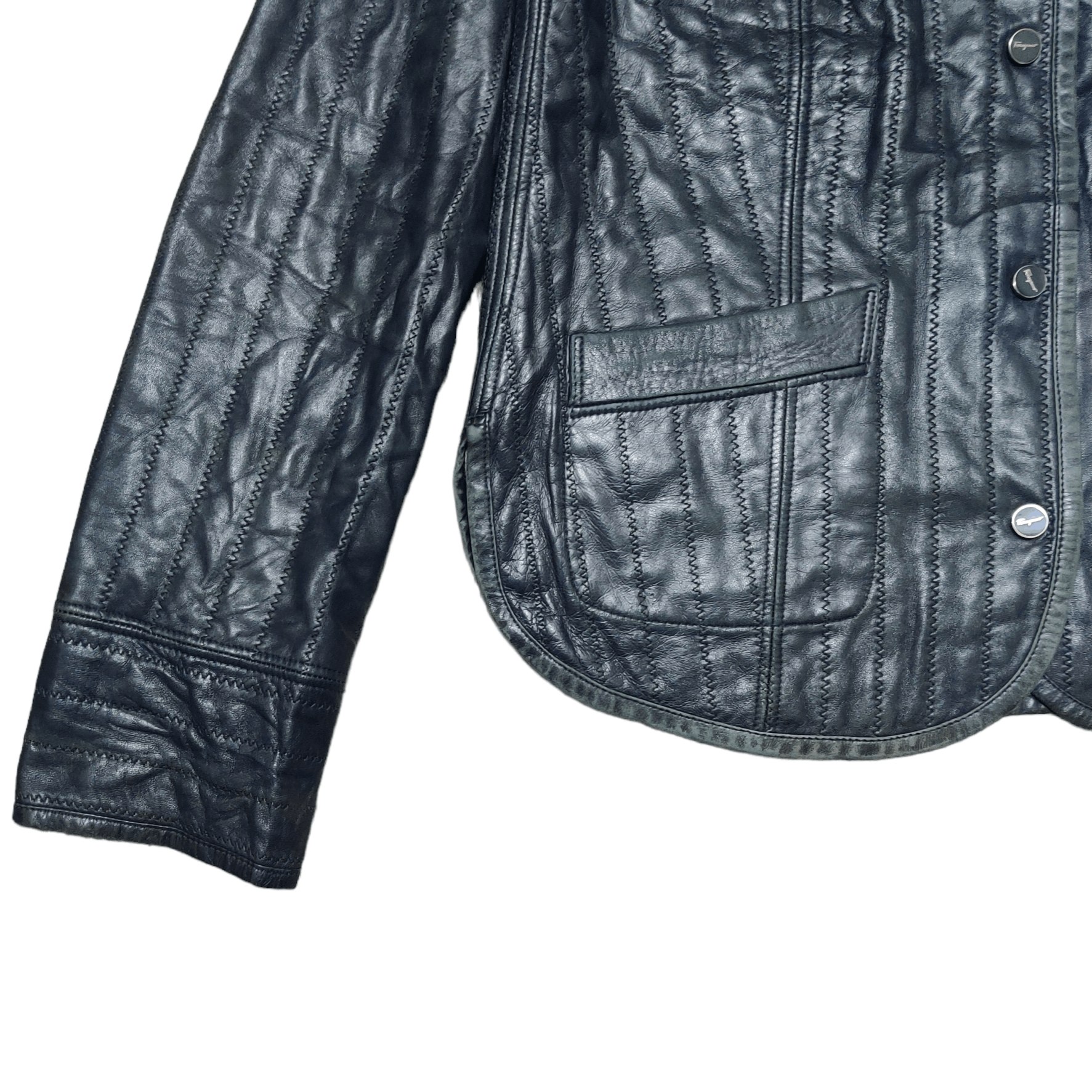 Salvatore Ferragamo Vintage Salvatore Ferragamo Leather Reversible Jacket Size US S / EU 44-46 / 1 - 5 Thumbnail