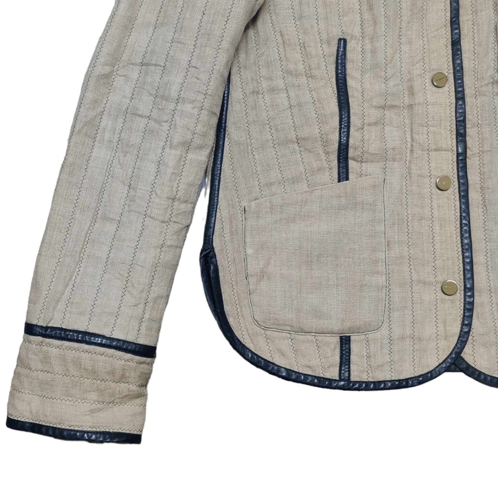 Salvatore Ferragamo Vintage Salvatore Ferragamo Leather Reversible Jacket Size US S / EU 44-46 / 1 - 11 Thumbnail