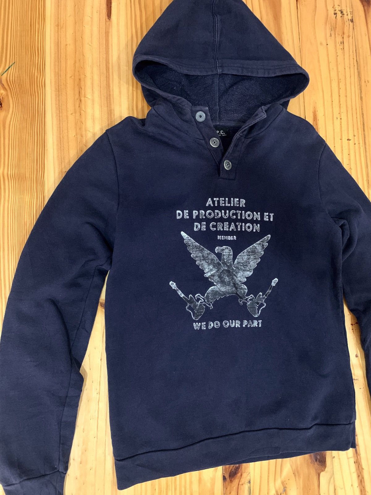 A.P.C. APC “Atelier De Production Et De Creation” Logo Hoodie Size US XS / EU 42 / 0 - 4 Thumbnail