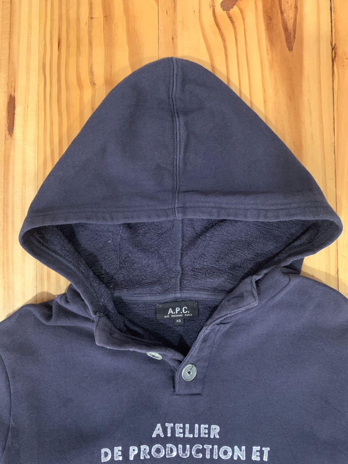 A.P.C. APC “Atelier De Production Et De Creation” Logo Hoodie Size US XS / EU 42 / 0 - 7 Thumbnail