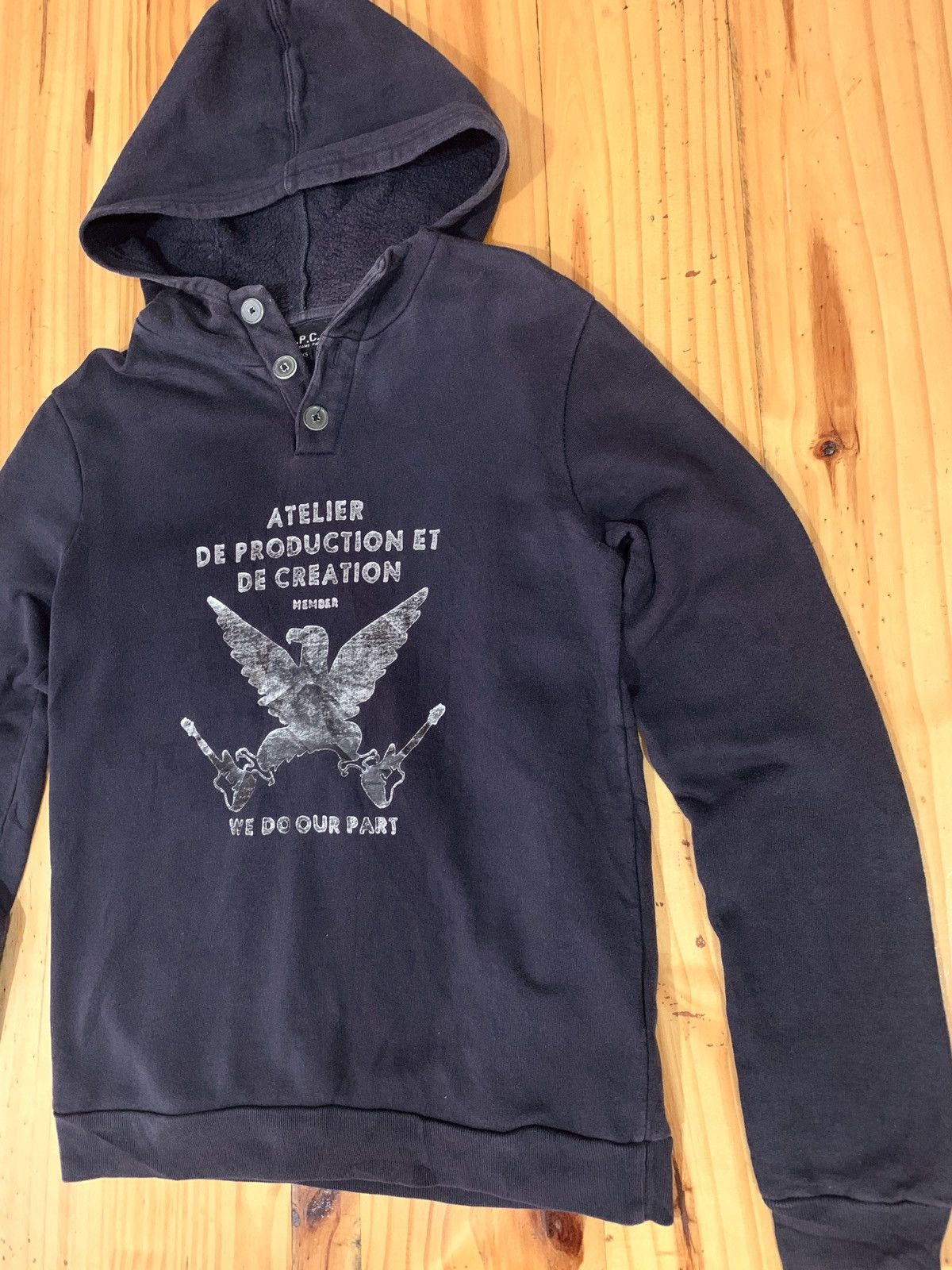 A.P.C. APC “Atelier De Production Et De Creation” Logo Hoodie Size US XS / EU 42 / 0 - 5 Thumbnail