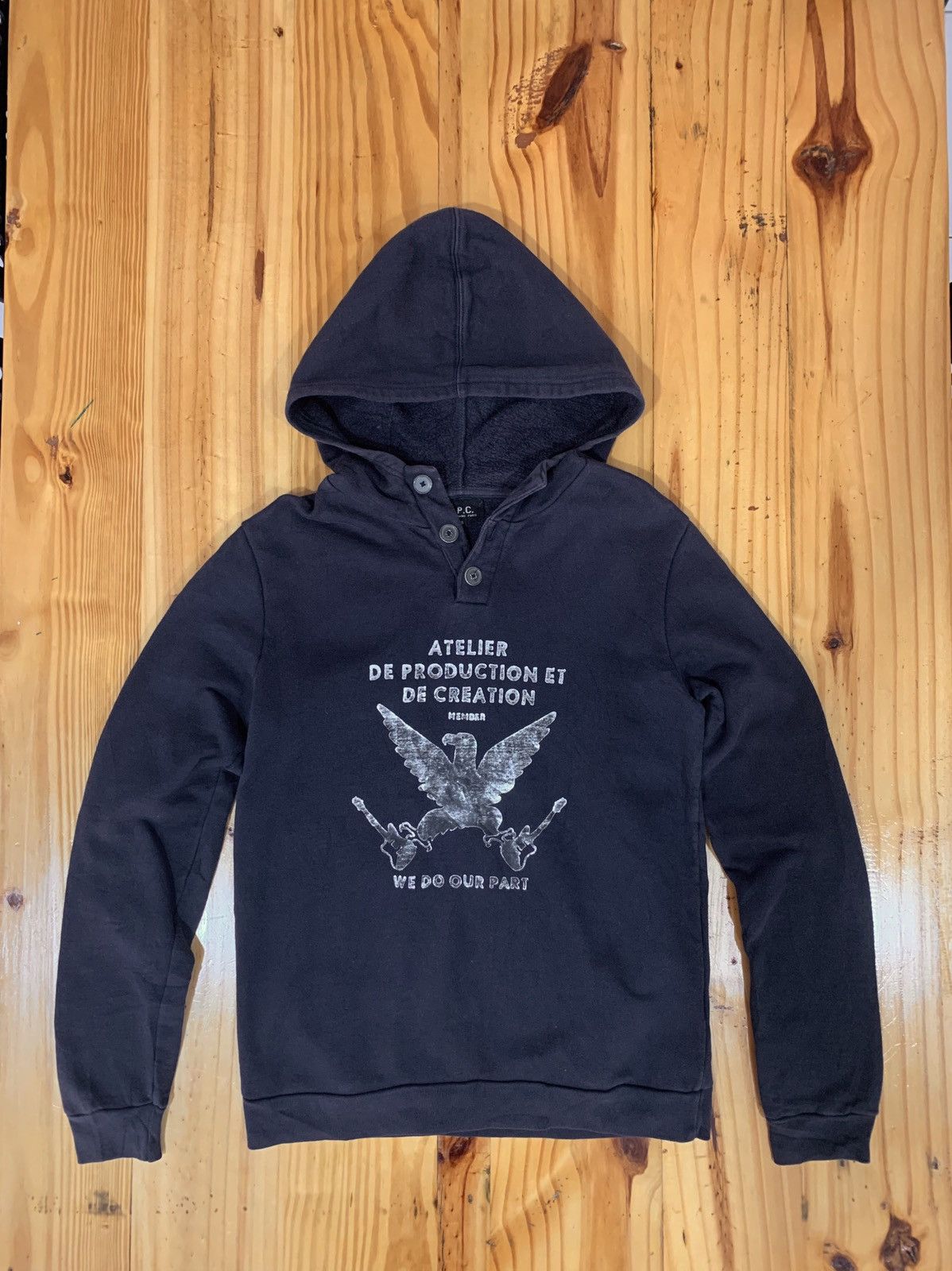A.P.C. APC “Atelier De Production Et De Creation” Logo Hoodie Size US XS / EU 42 / 0 - 1 Thumbnail