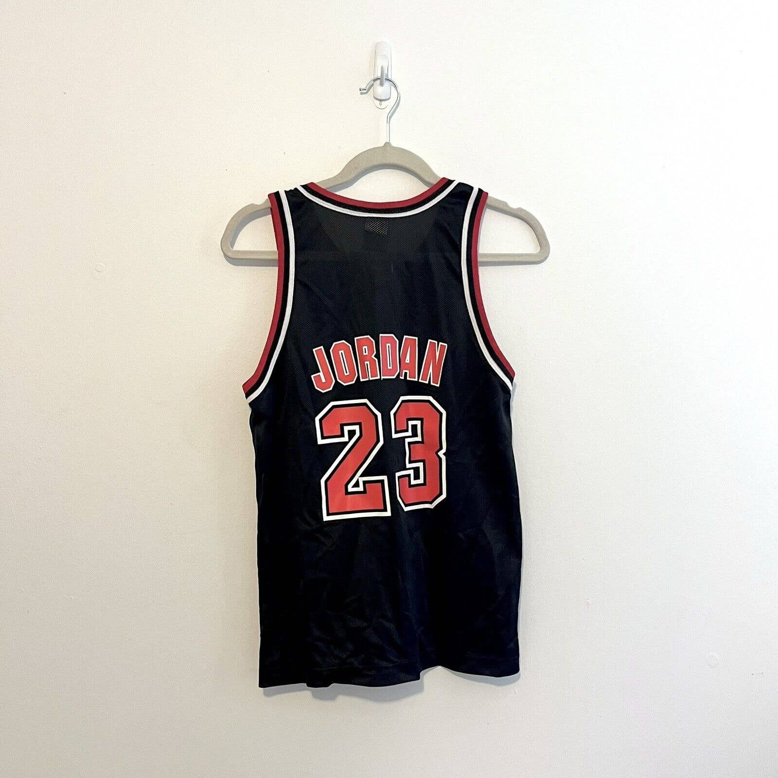 Champion Chicago Bulls Michael Jordan NBA Jersey Youth 14-16 Large - Black # 23