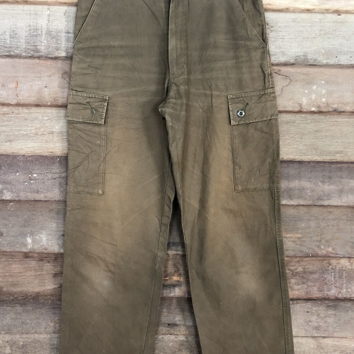 Japanese Brand DLL Unique Clothing Brown Multipocket Cargo Pants #c976 Size US 26 / EU 42 - 3 Thumbnail
