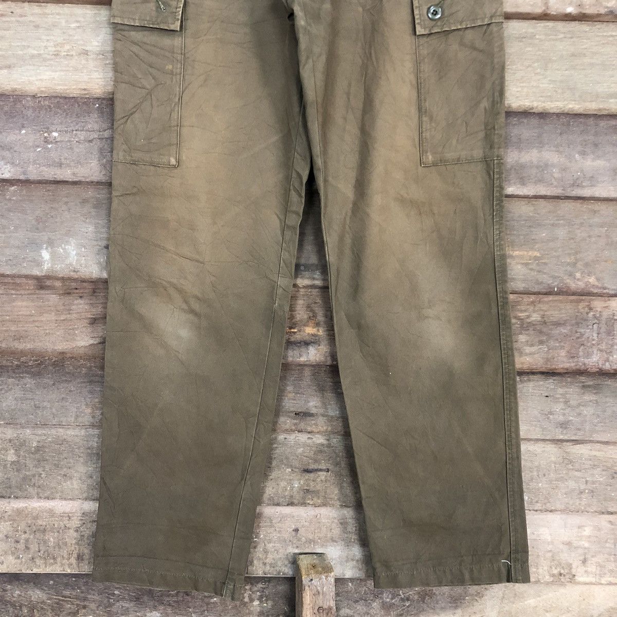 Japanese Brand DLL Unique Clothing Brown Multipocket Cargo Pants #c976 Size US 26 / EU 42 - 2 Thumbnail