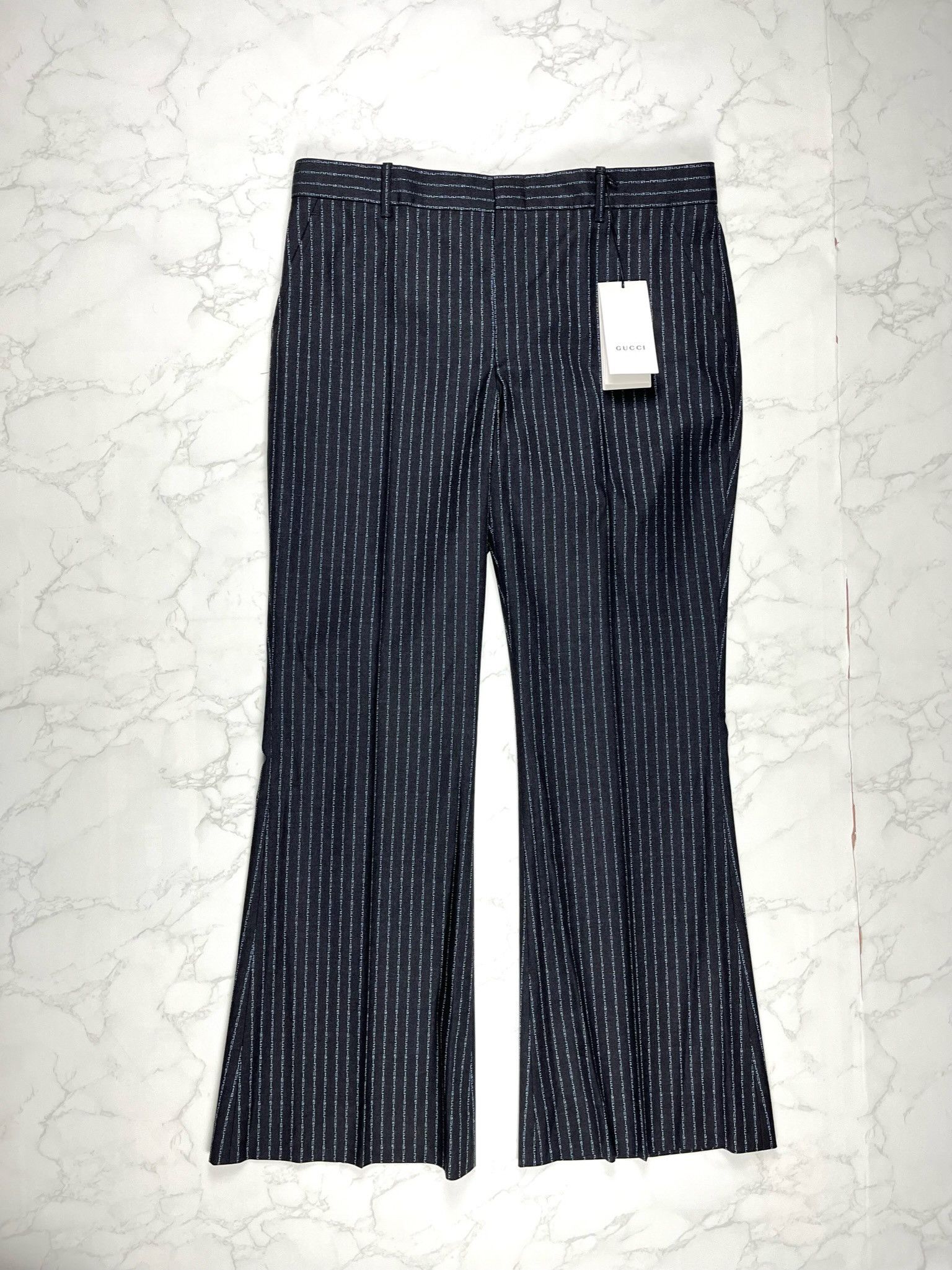 Gucci 🔥70% OFF🔥 [SALE] Gucci Logo Stripe Loose Casual Wool Pants Size 34" / US 12 / IT 48 - 2 Thumbnail