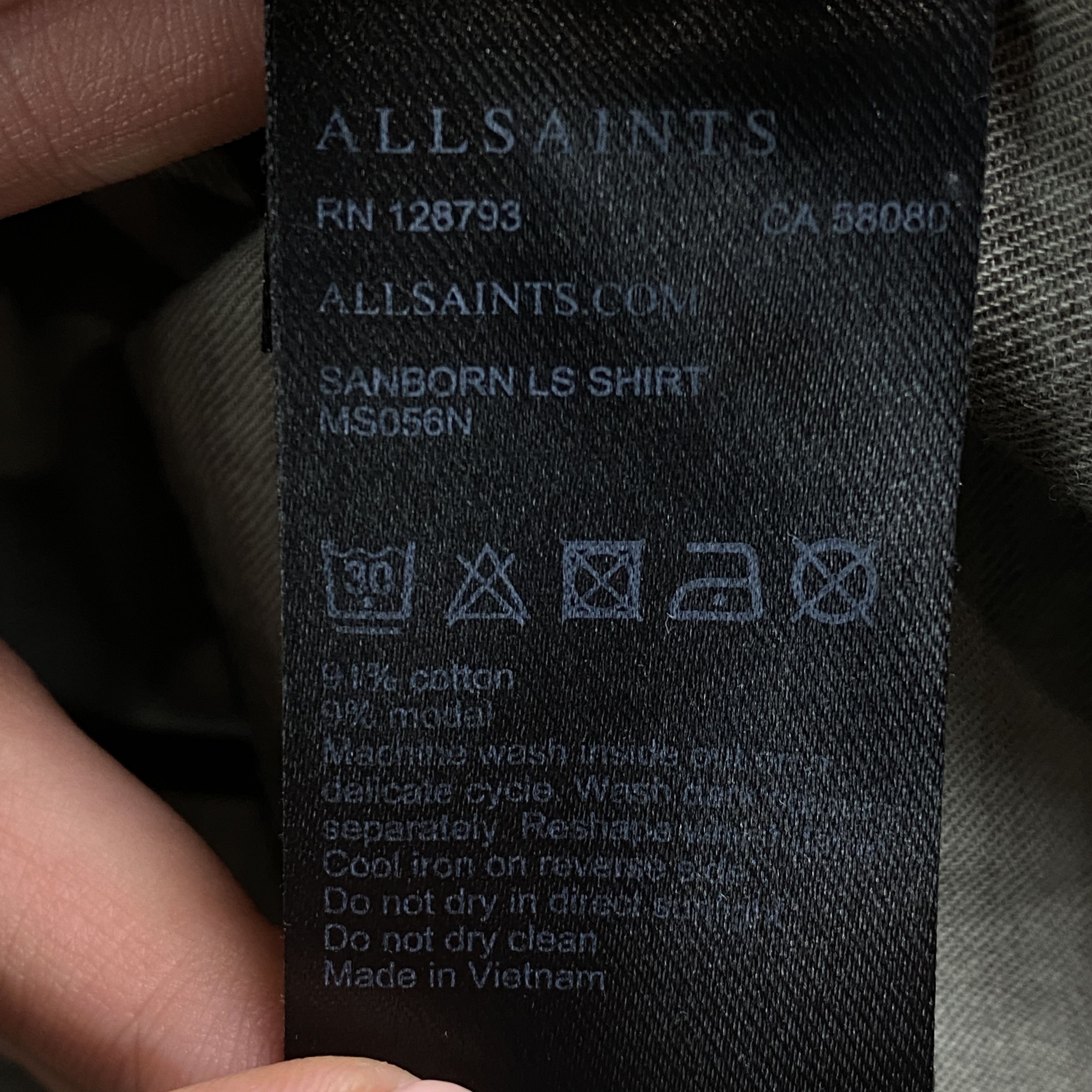 Allsaints Men’s Shirt Long Sleeve Allsaints Size S Size US S / EU 44-46 / 1 - 6 Thumbnail