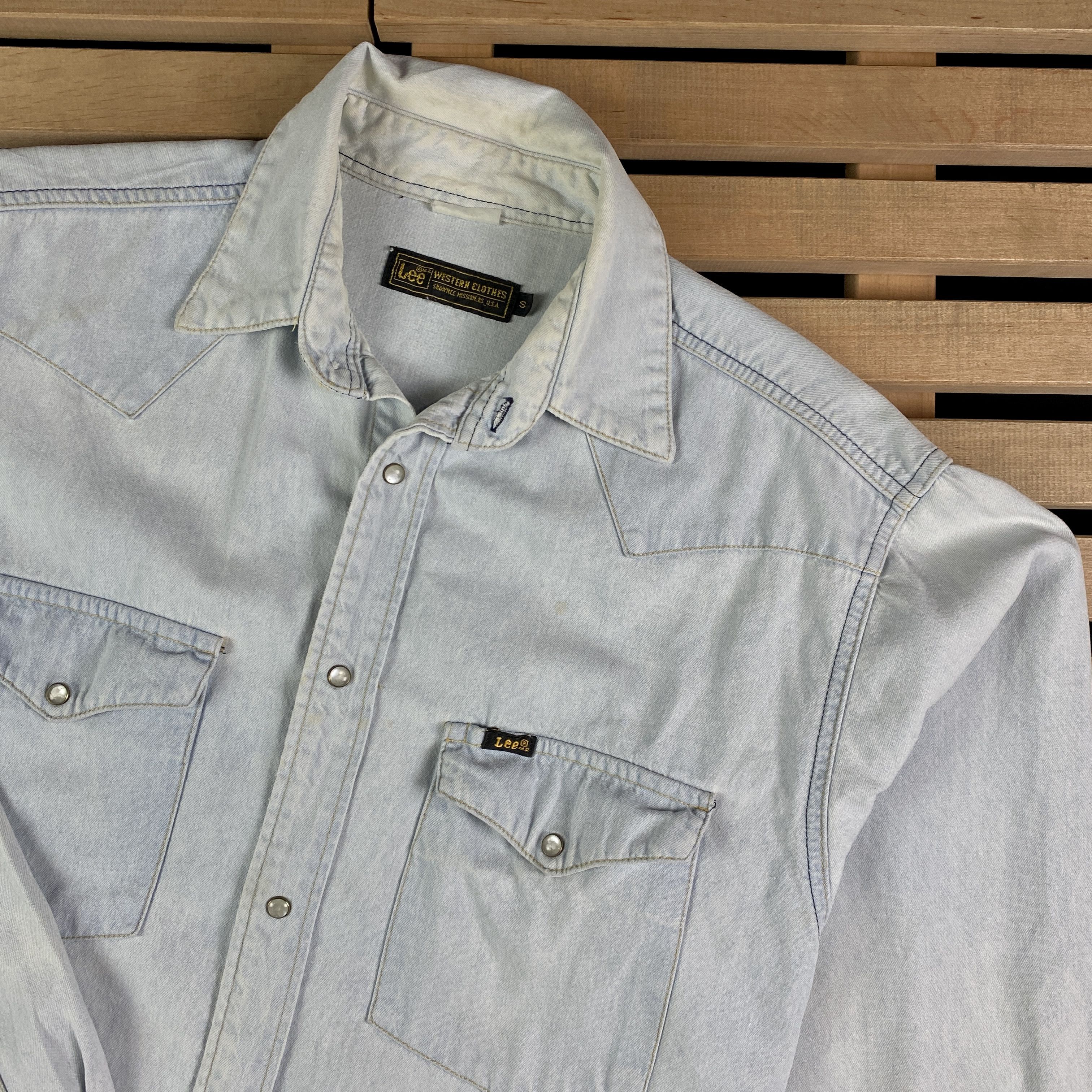 Lee × Vintage Mens Lee Vintage Jeans Shirt Long Sleeve Size S Size US S / EU 44-46 / 1 - 2 Thumbnail
