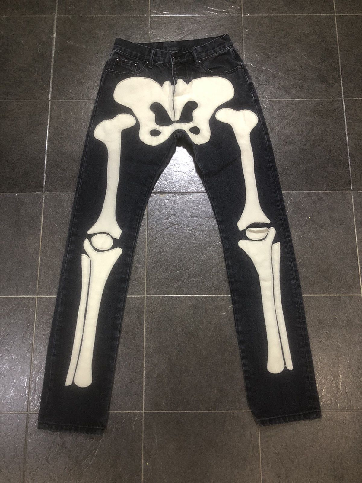 image of Mnml Skeleton Patches Denim in Black, Men's (Size 29)