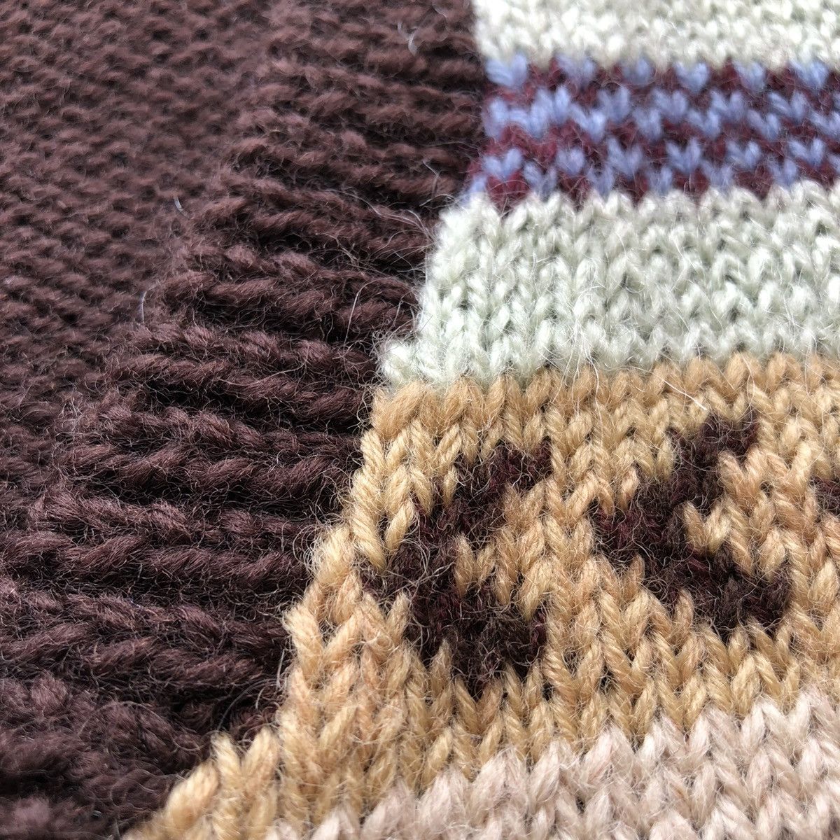 Vintage Knit Cardigan Native Coloured Art