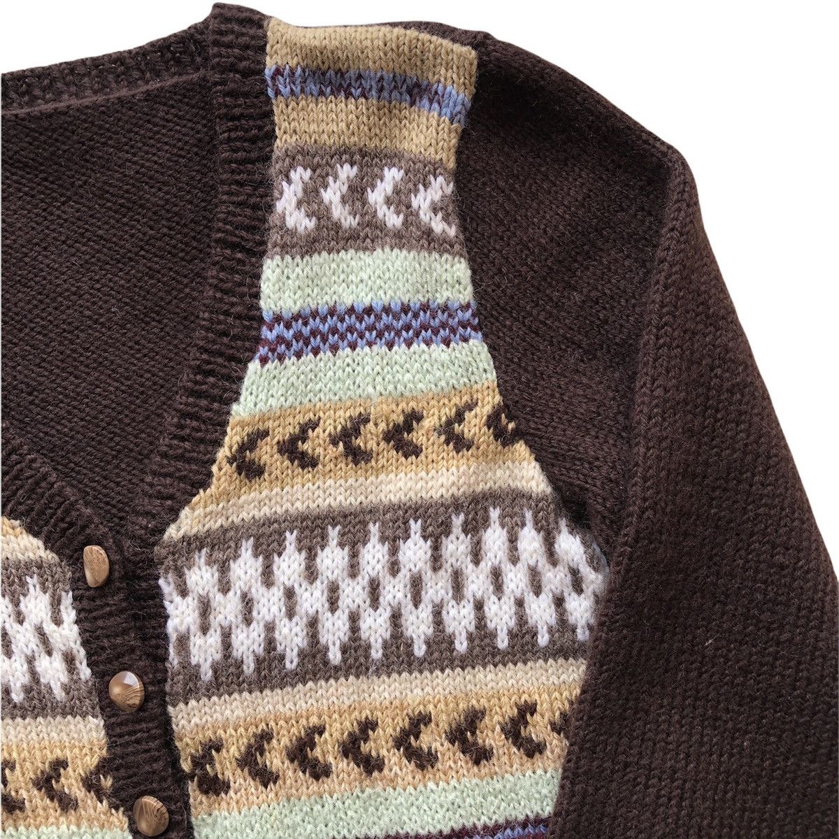 Vintage Knit Cardigan Native Coloured Art