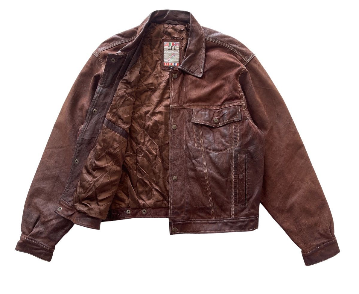 Vintage C.F.I international Gaoma Horse Leather Bomber Jacket Size US M / EU 48-50 / 2 - 6 Thumbnail
