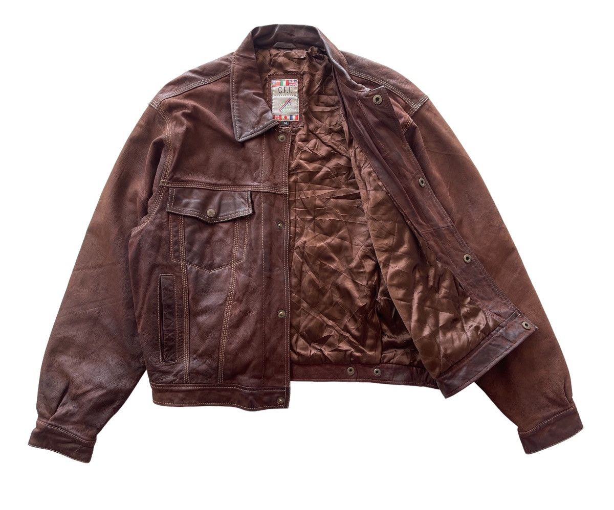 Vintage C.F.I international Gaoma Horse Leather Bomber Jacket Size US M / EU 48-50 / 2 - 5 Thumbnail