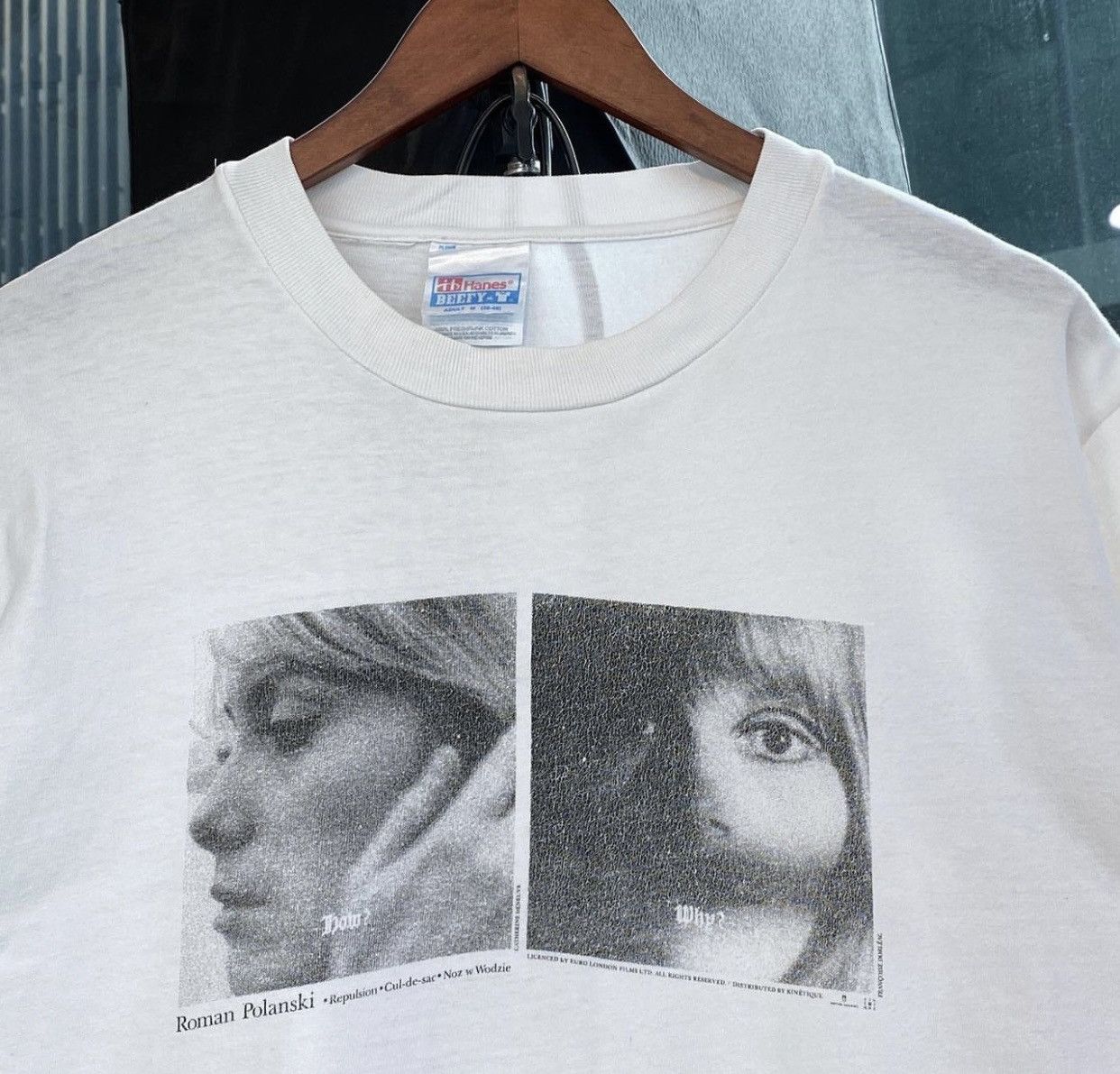 image of Vintage 90's Roman Polanski Repulsion Movie Tee in White, Men's (Size Medium)